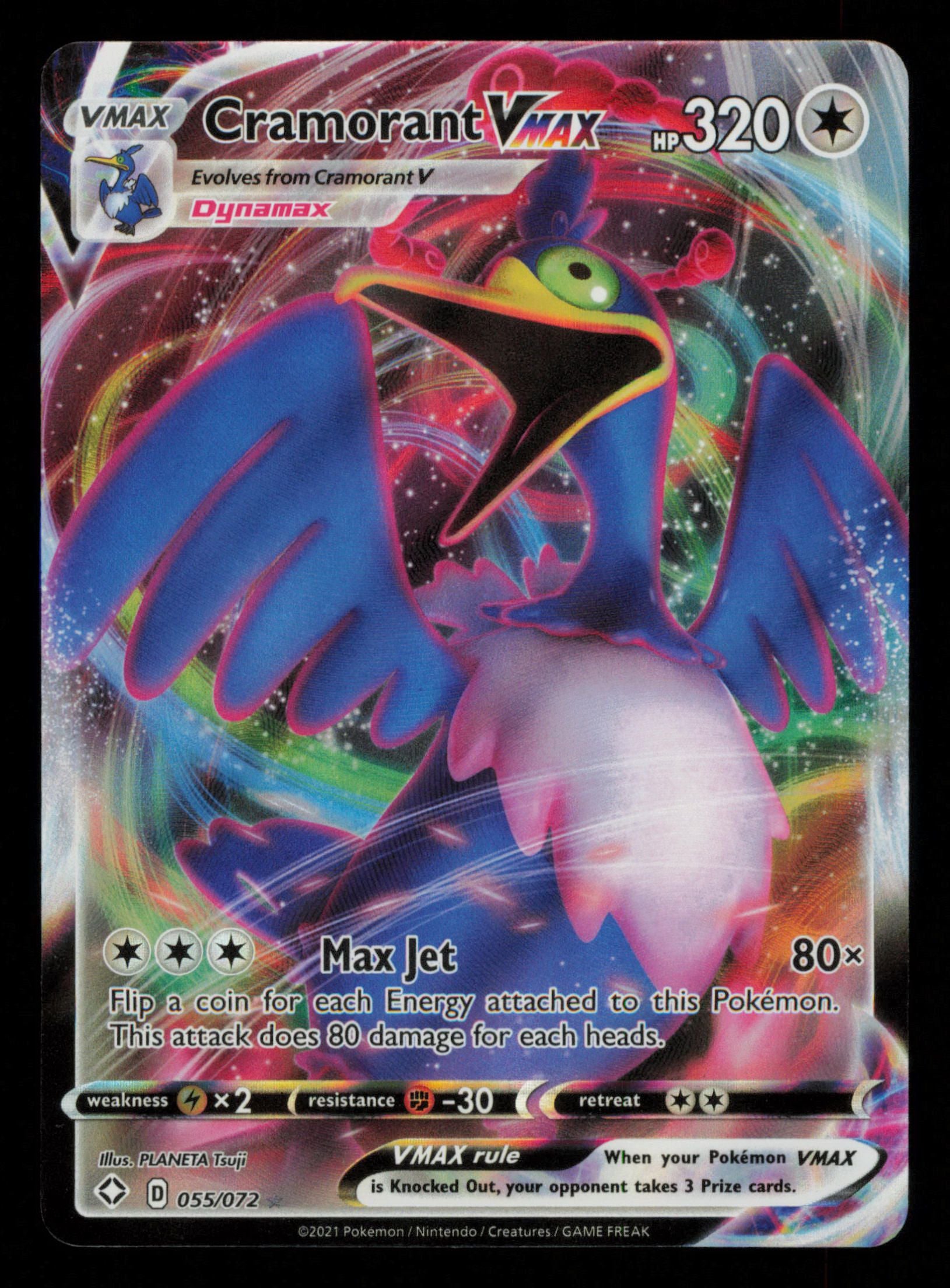 Cramorant VMAX 055/072 Holo Rare VMAX Shining Fates Pokemon