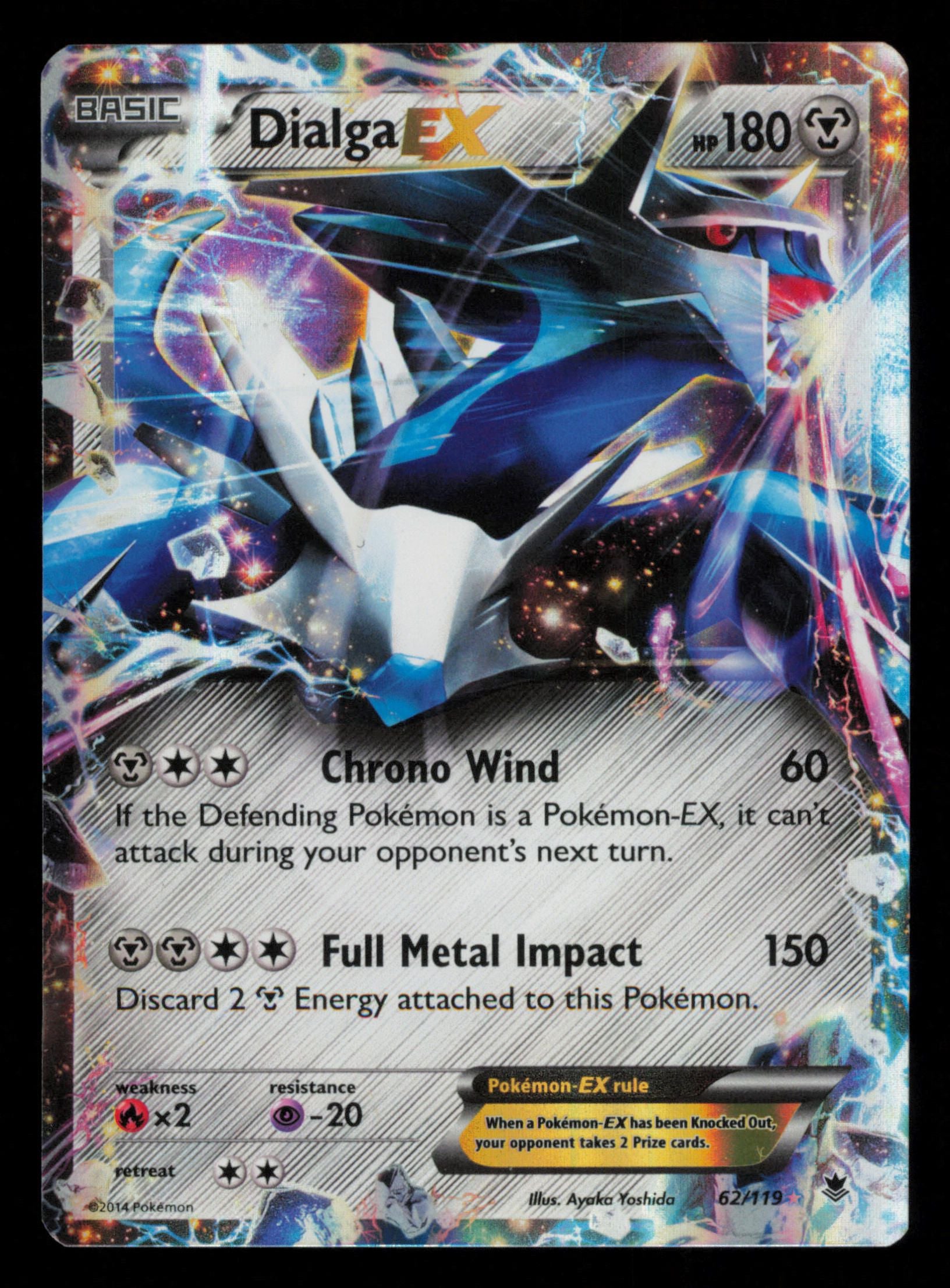Dialga EX 62/119 Holo Rare EX Phantom Forces Pokemon