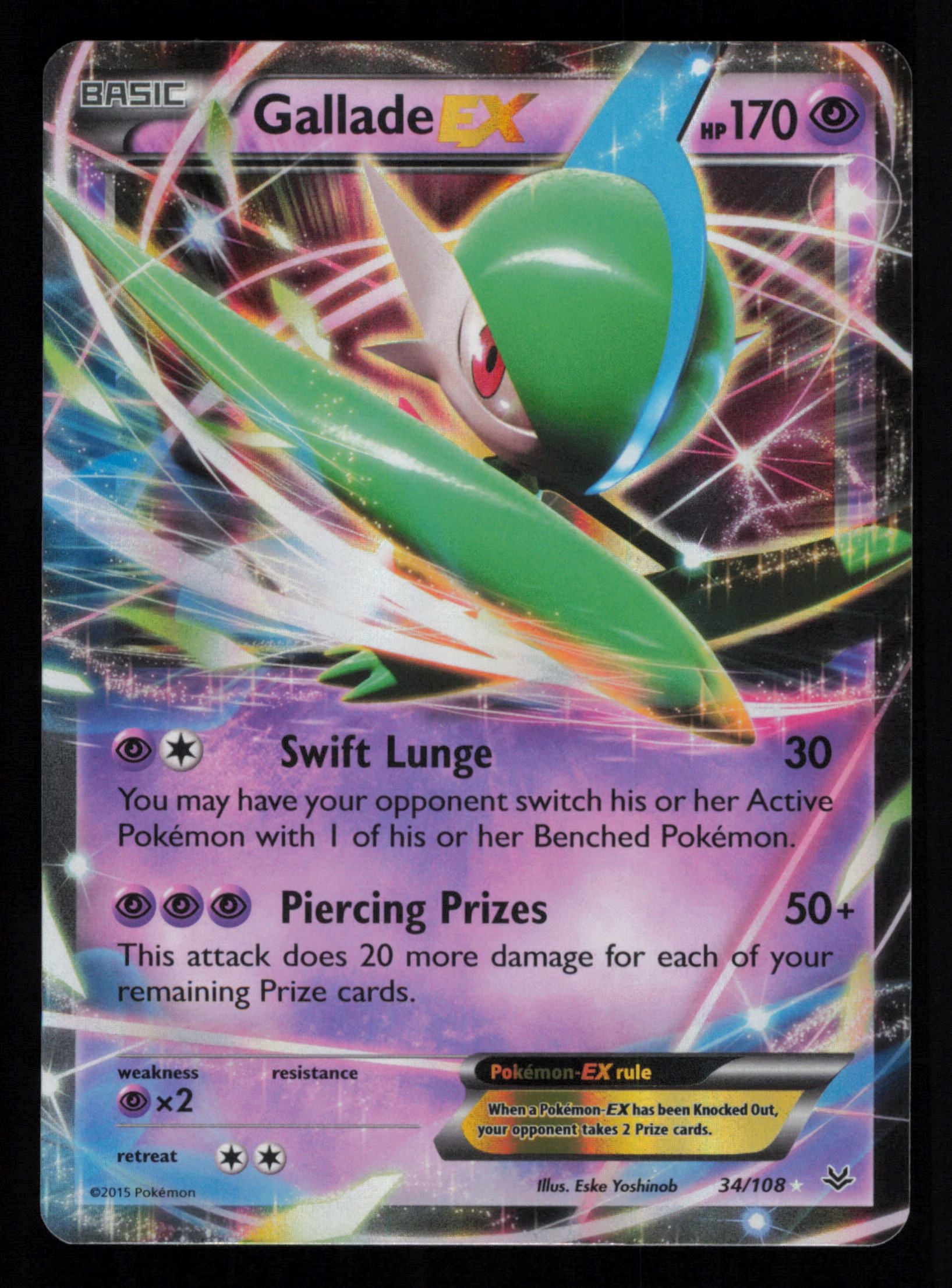 Gallade EX 34/108 Holo Rare EX Roaring Skies Pokemon