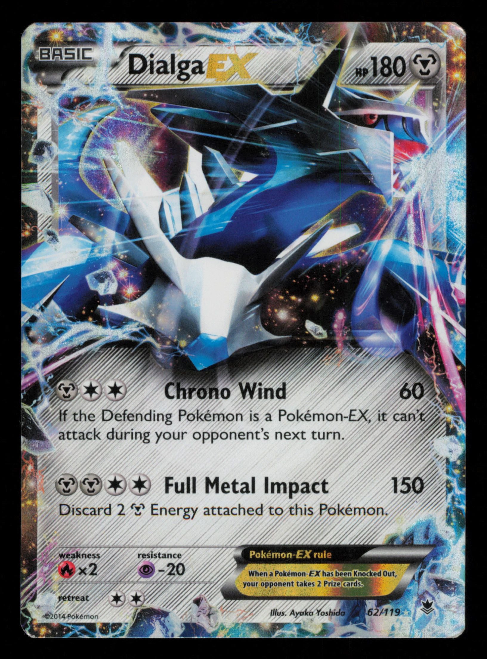Dialga EX 62/119 Holo Rare EX Phantom Forces Pokemon