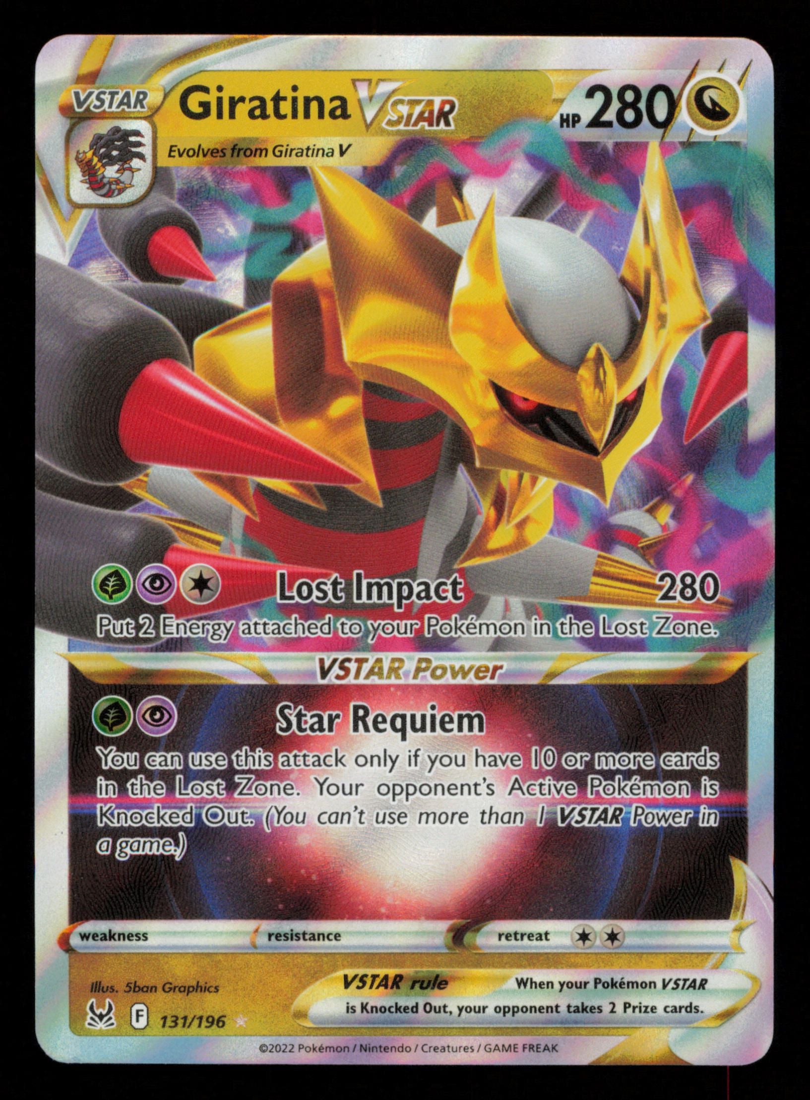 Giratina VSTAR 131/196 Holo Rare VSTAR Lost Origin Pokemon