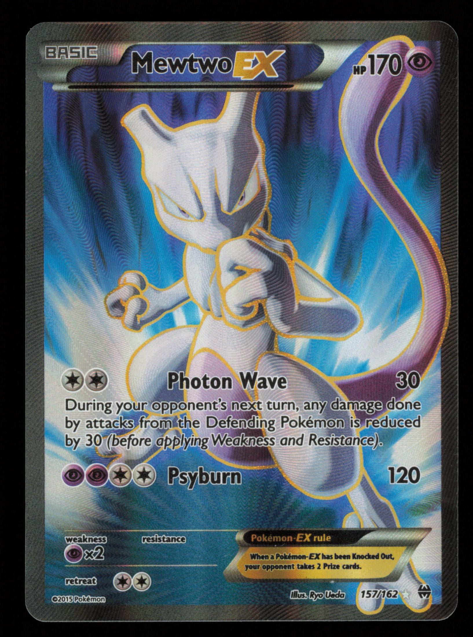 Mewtwo EX 157/162 Rare Ultra BREAKthrough Pokemon
