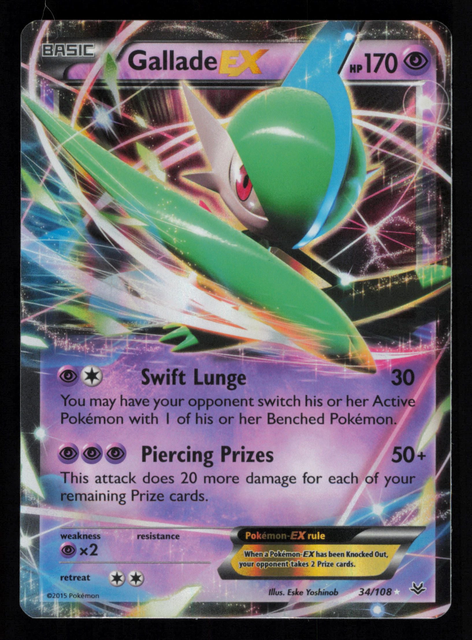 Gallade EX 34/108 Holo Rare EX Roaring Skies Pokemon