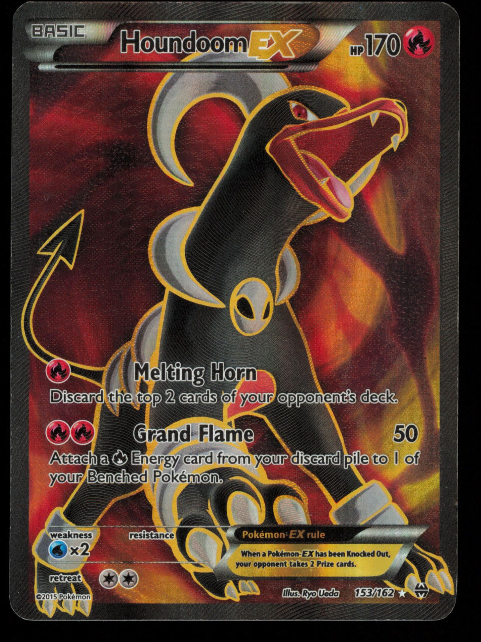 Houndoom EX 153/162 Rare Ultra BREAKthrough Pokemon
