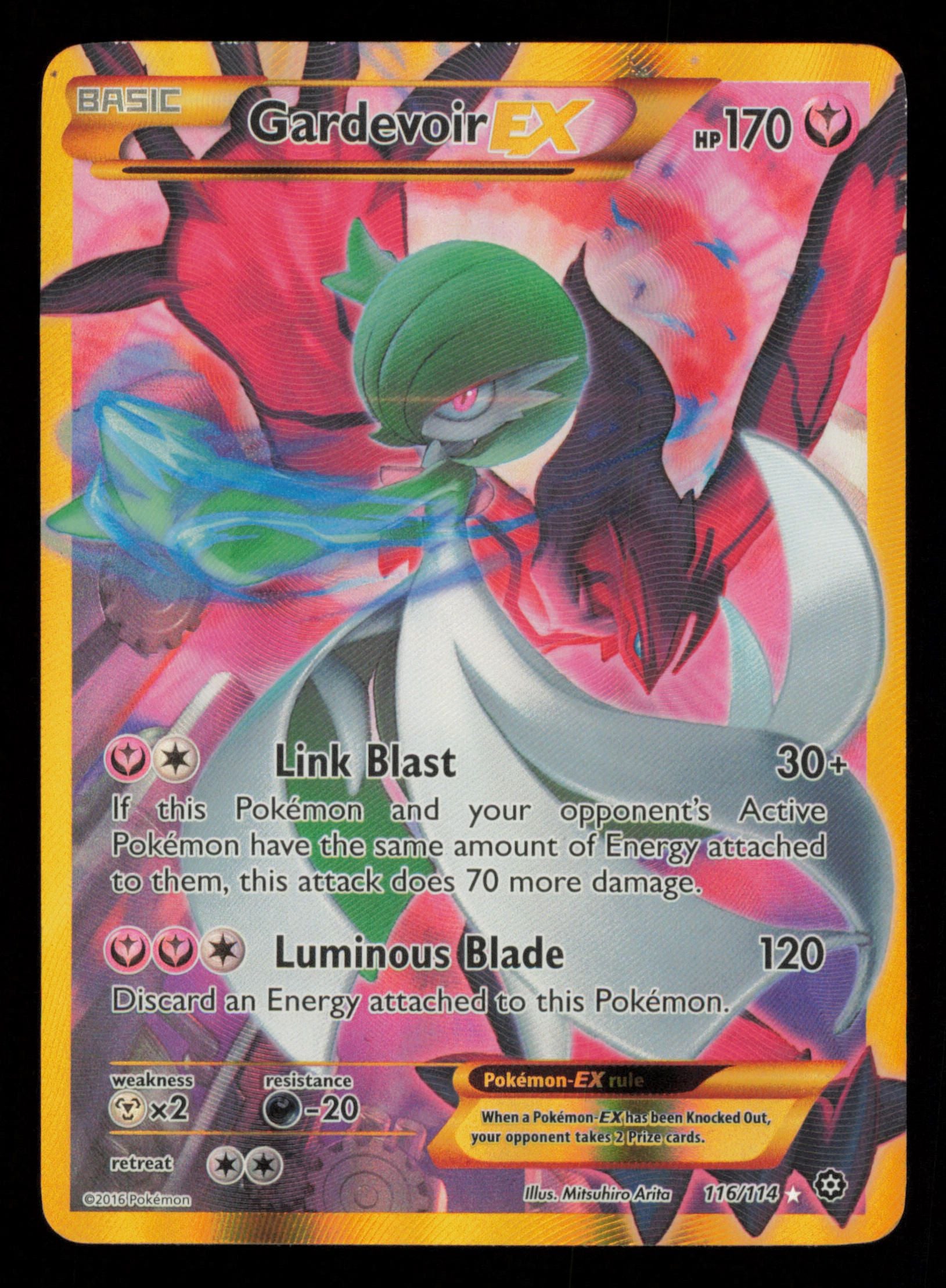 Gardevoir EX 116/114 Secret Rare Steam Siege Pokemon