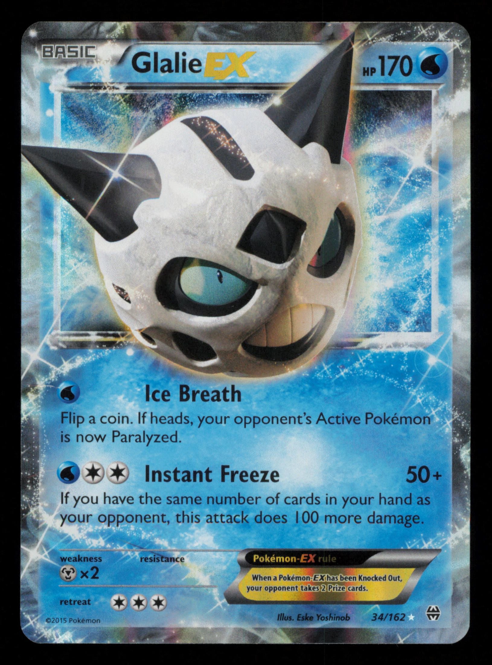Glalie EX 34/162 Holo Rare EX BREAKthrough Pokemon