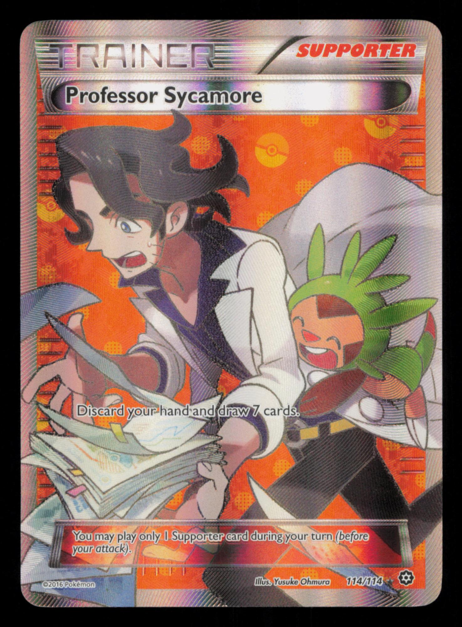 Professor Sycamore 114/114 Rare Ultra Steam Siege Pokemon