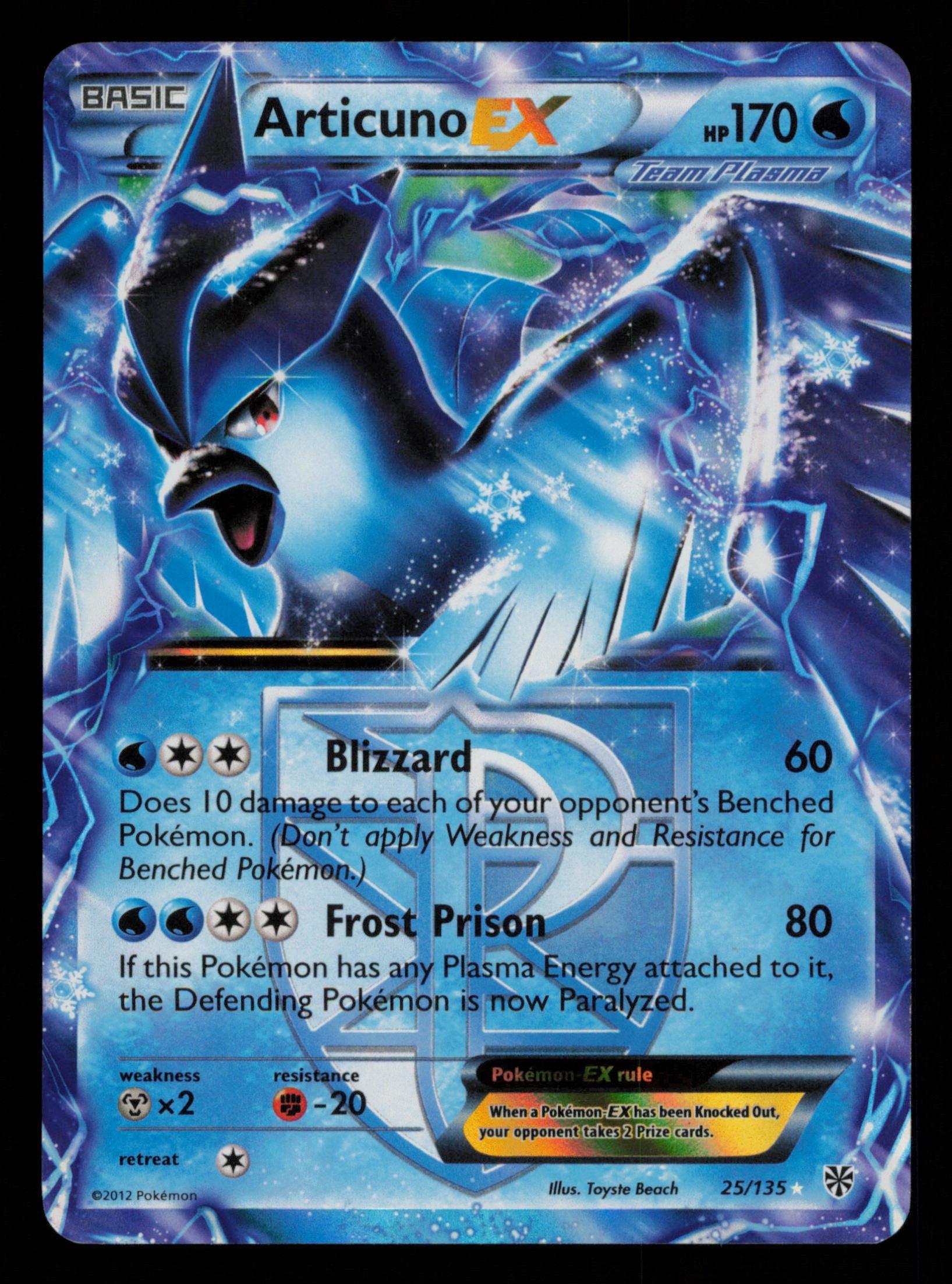 Articuno EX 25/135 Holo Rare EX Plasma Storm Pokemon