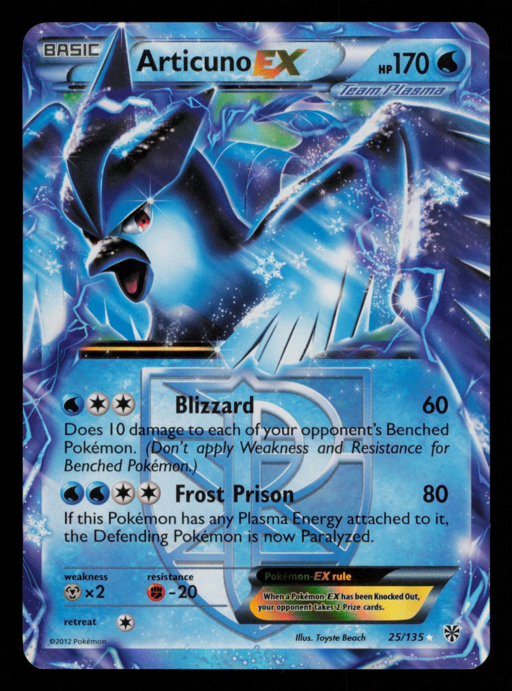 Articuno EX 25/135 Holo Rare EX Plasma Storm Pokemon