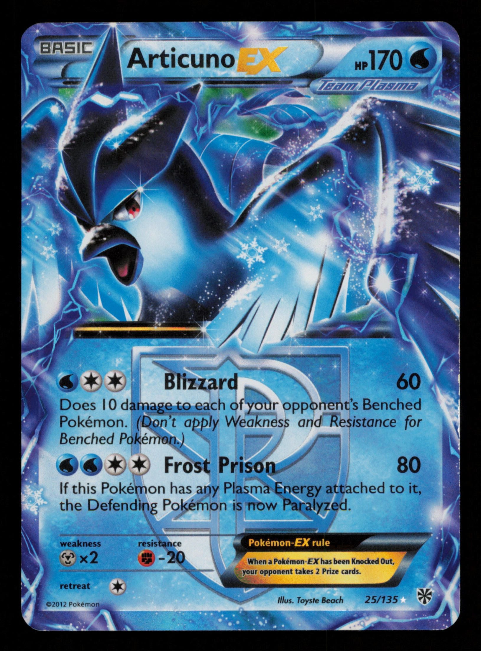 Articuno EX 25/135 Holo Rare EX Plasma Storm Pokemon