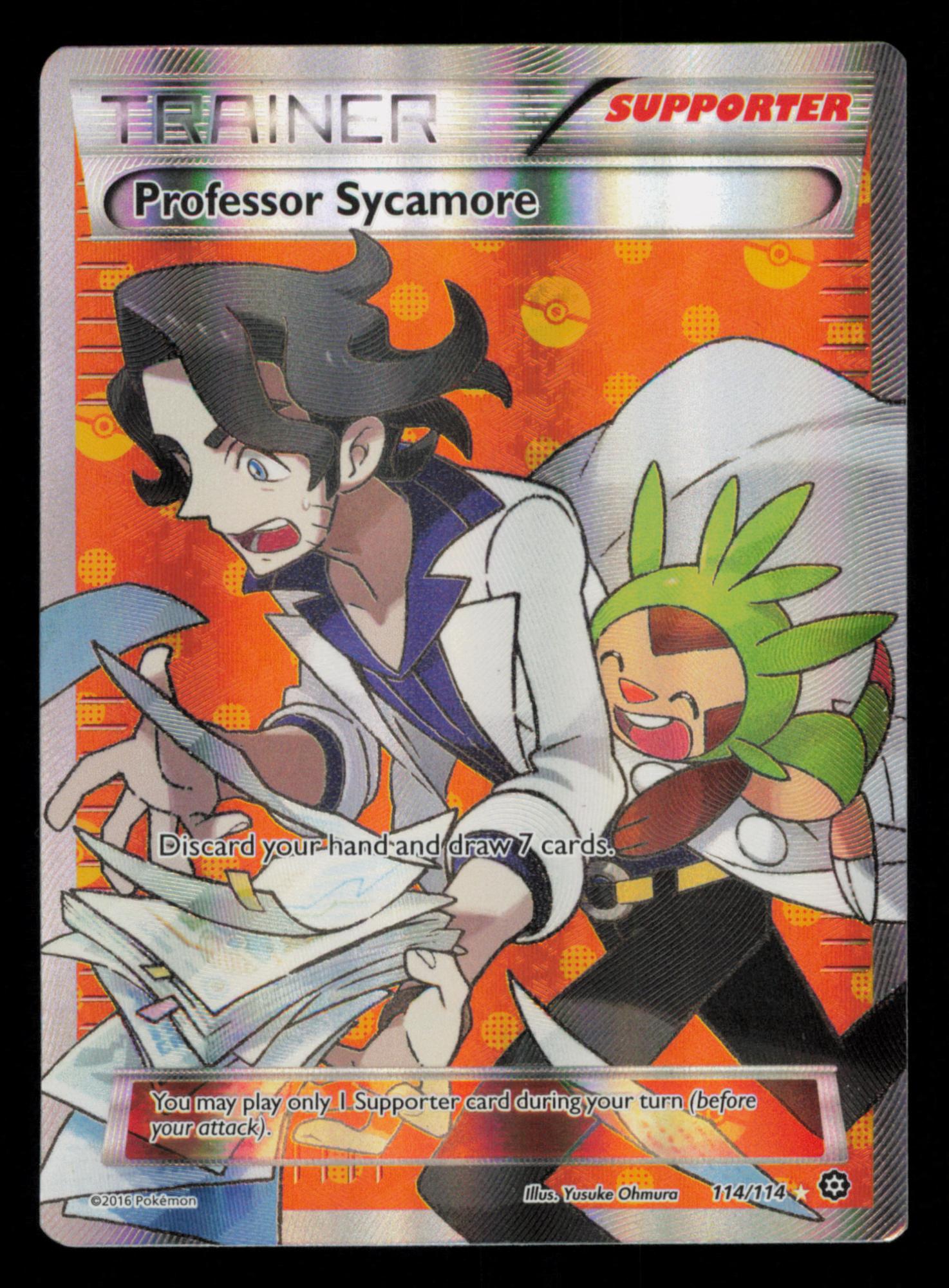 Professor Sycamore 114/114 Rare Ultra Steam Siege Pokemon