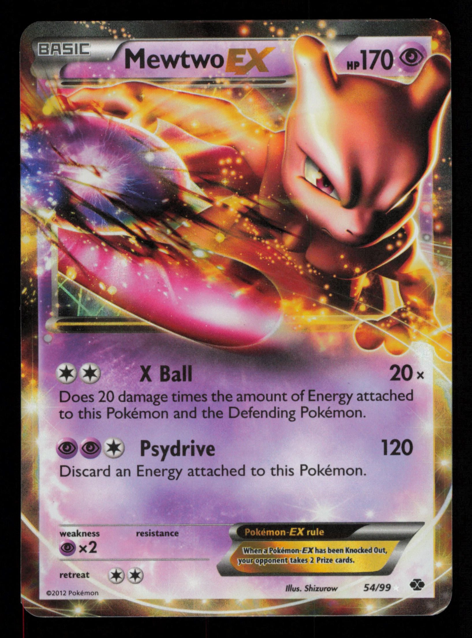 Mewtwo EX 54/99 Holo Rare EX Next Destinies Pokemon