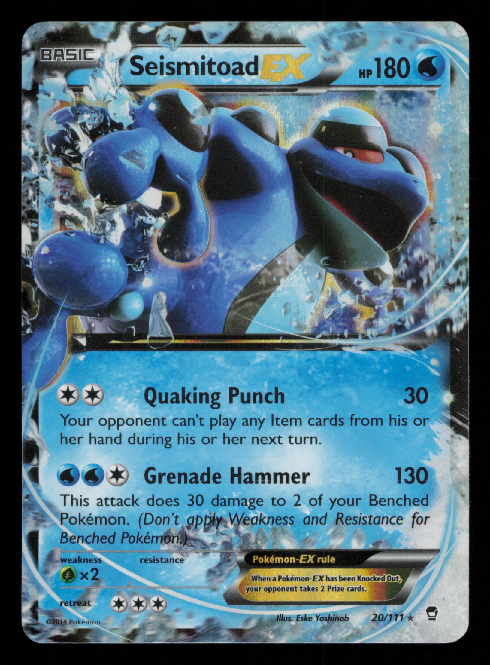 Seismitoad EX 20/111 Holo Rare EX Furious Fists Pokemon
