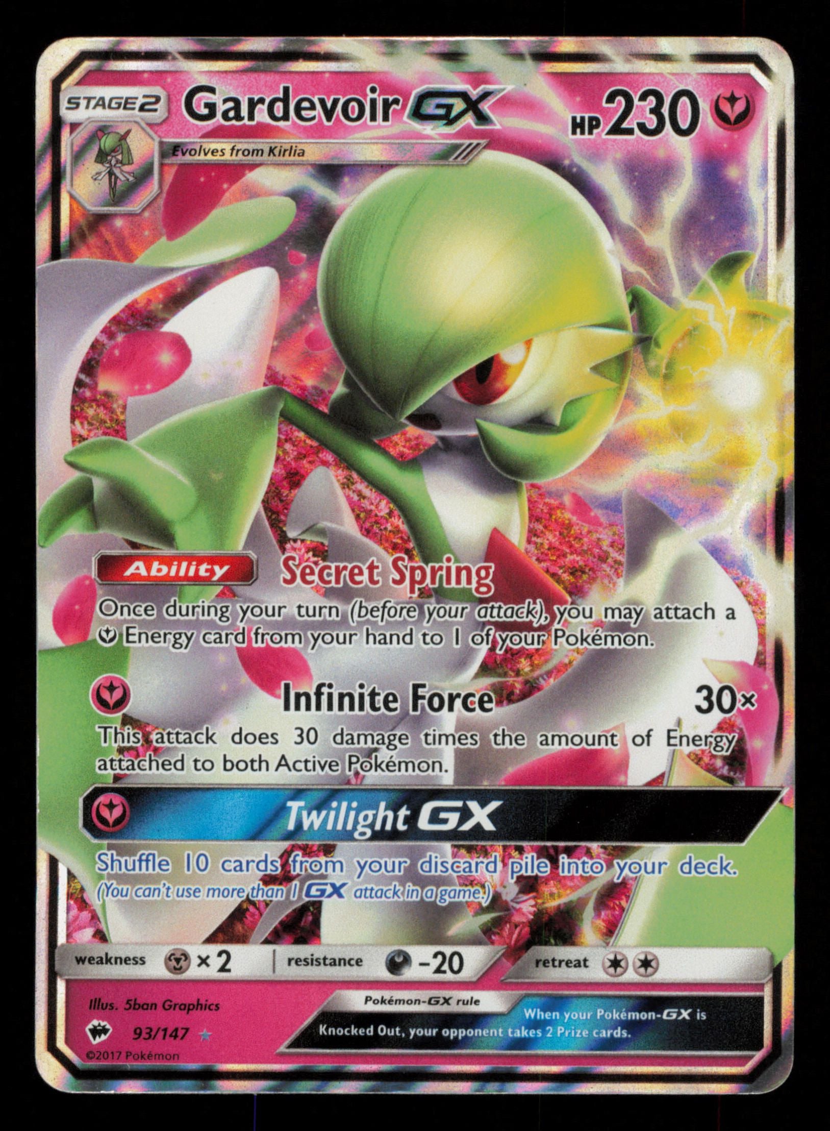 Gardevoir GX 93/147 Holo Rare GX Burning Shadows Pokemon