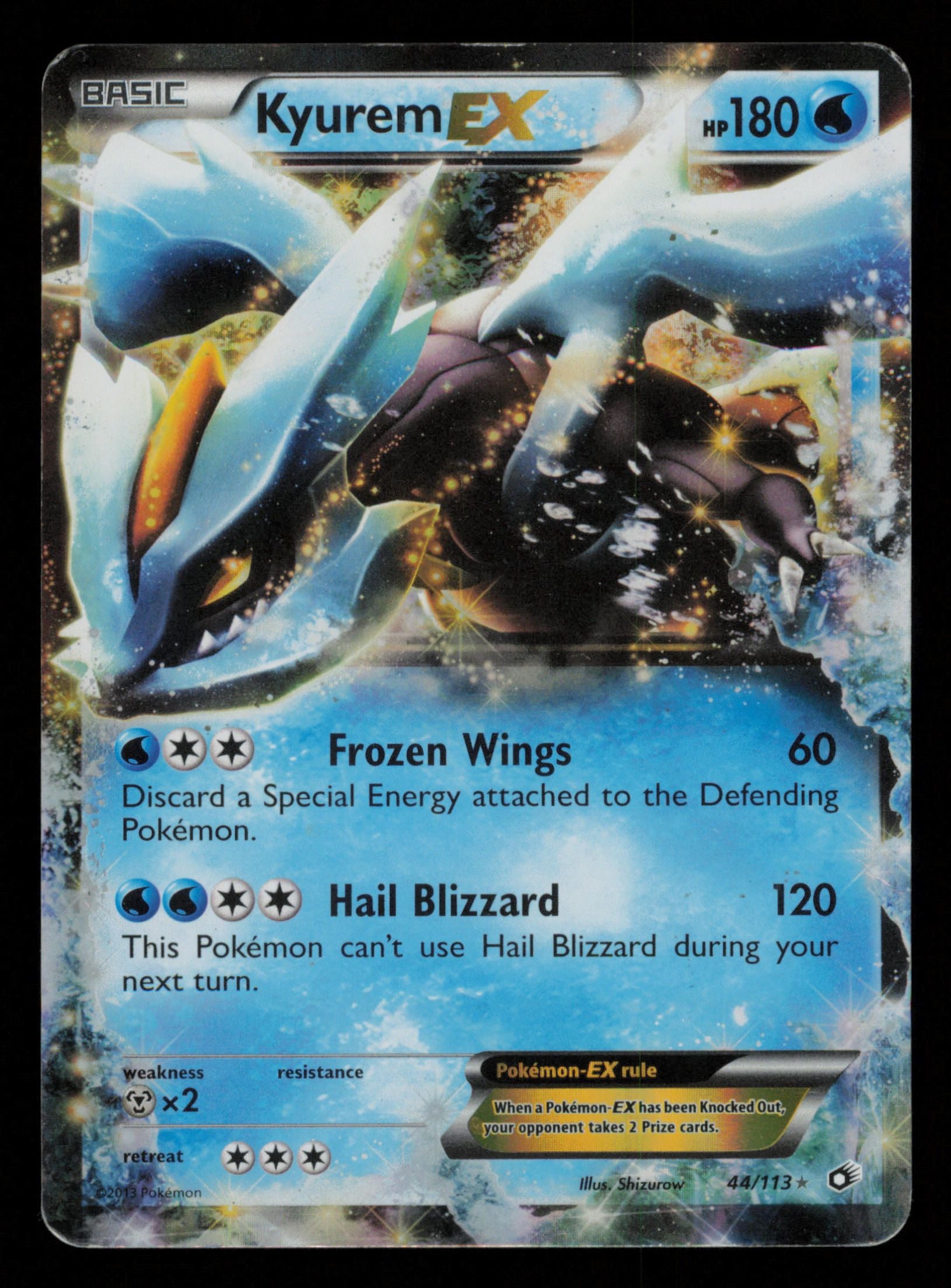 Kyurem EX 44/113 Holo Rare EX Legendary Treasures Pokemon