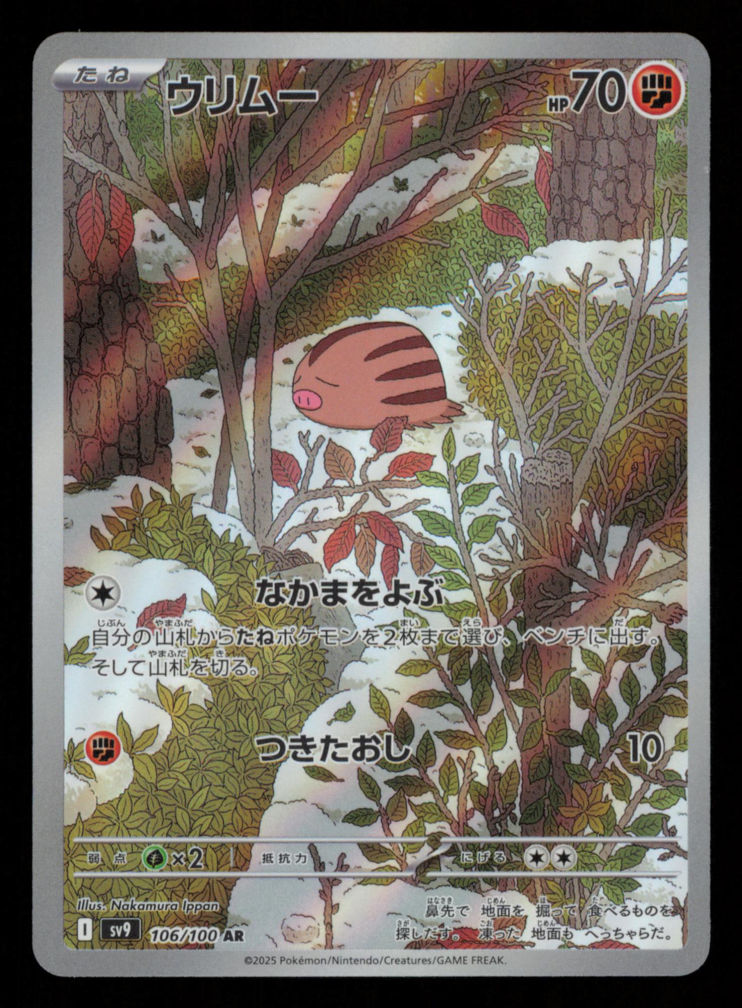 Swinub 106/100 Art Rare Battle Partners Pokemon Japanese