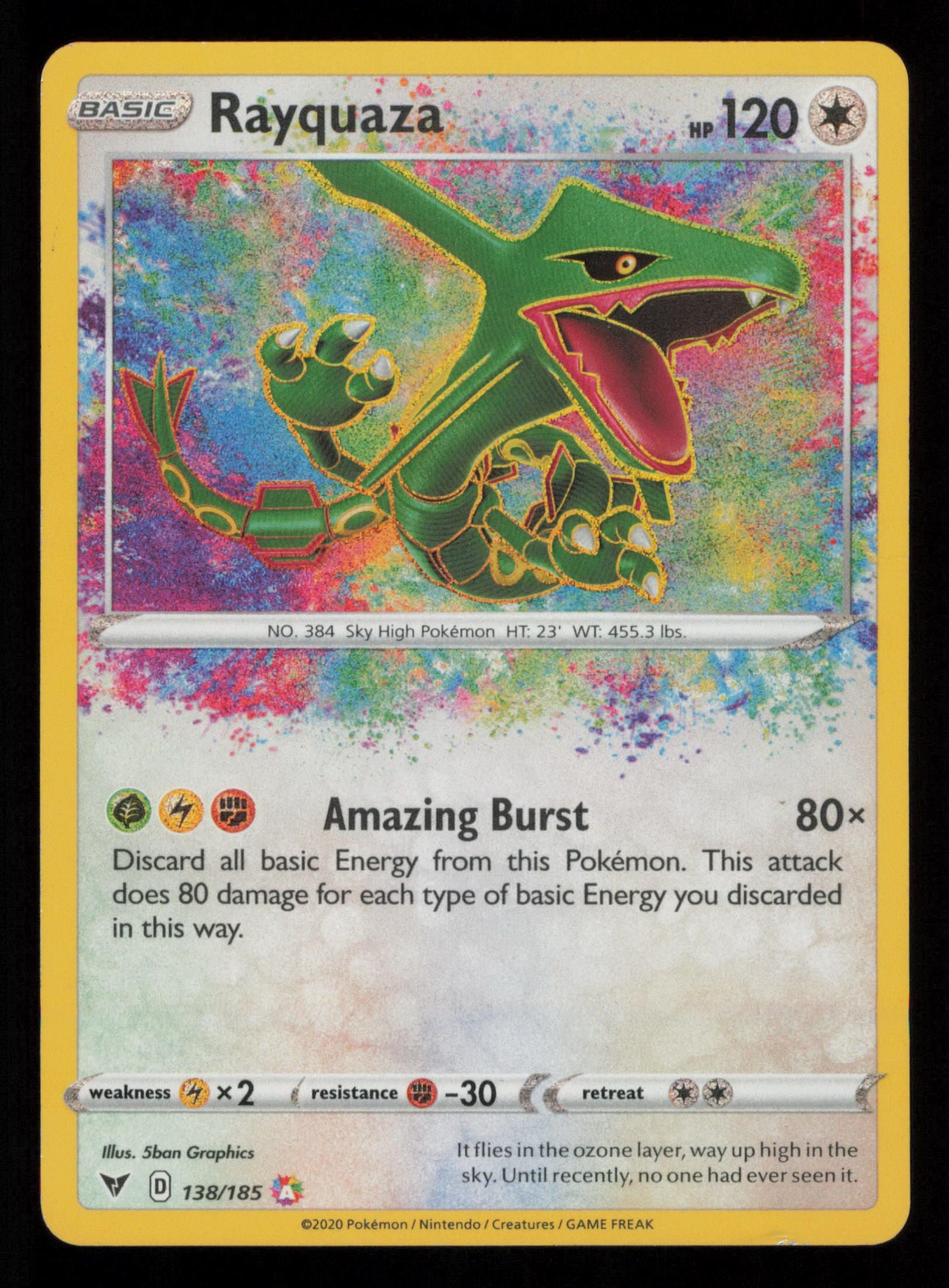 Rayquaza 138/185 Amazing Rare Vivid Voltage Pokemon