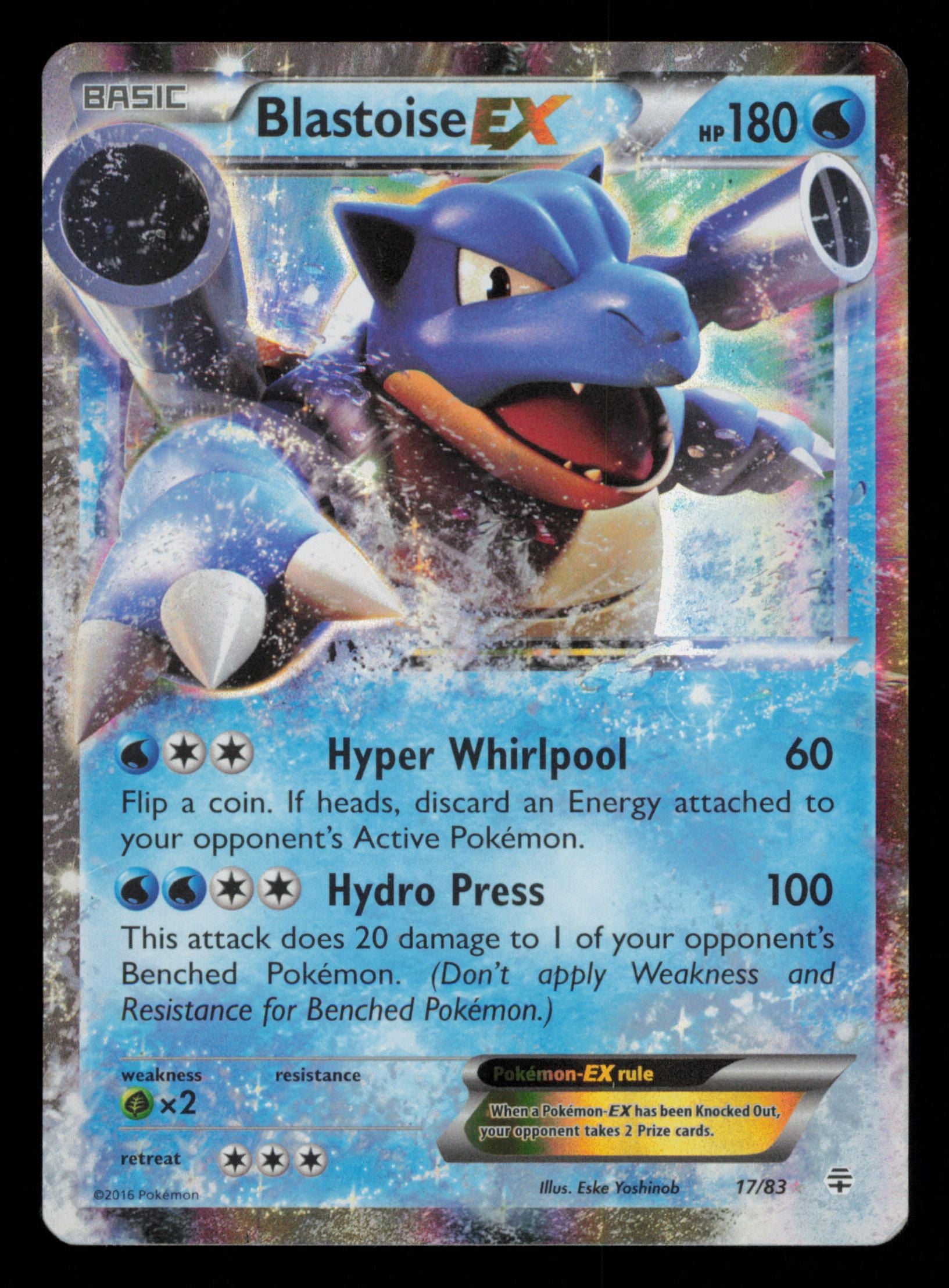Blastoise EX 17/83 Holo Rare EX Generations Pokemon