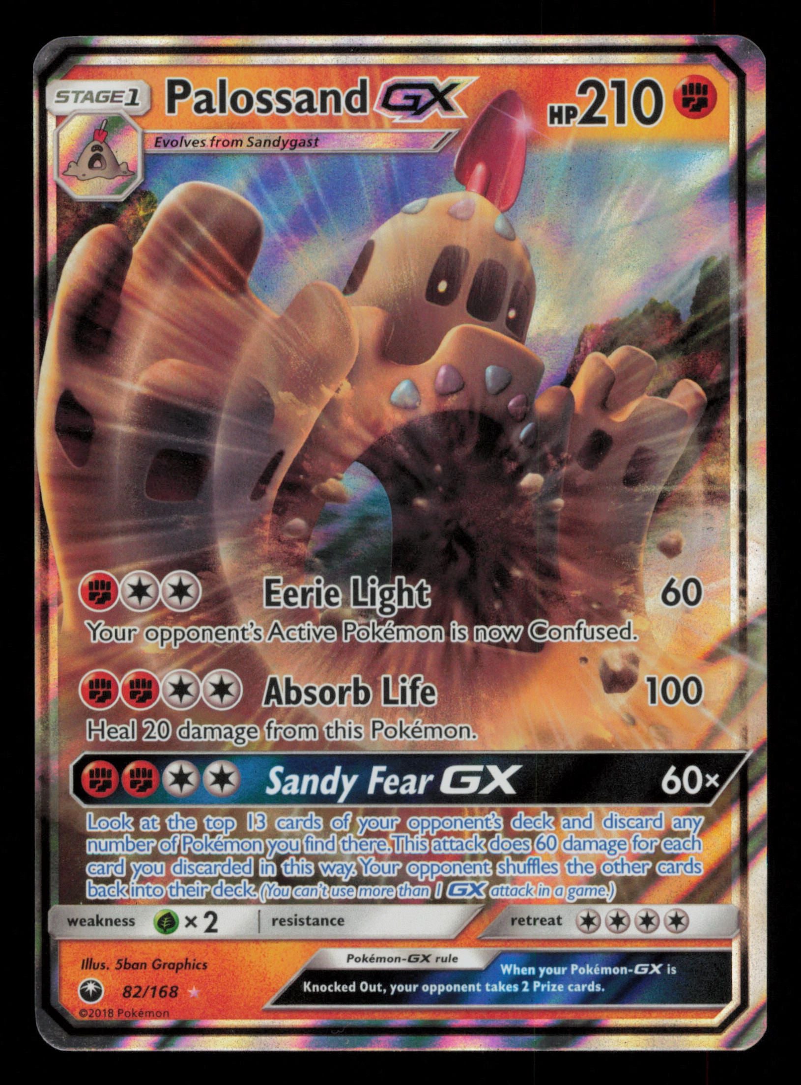 Palossand GX 82/168 Holo Rare GX Celestial Storm Pokemon