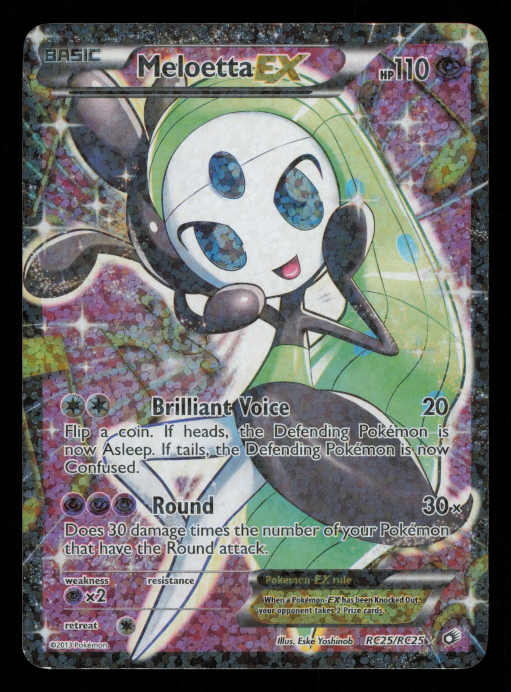 Meloetta EX RC25/RC25 Rare Ultra Legendary Treasures Pokemon