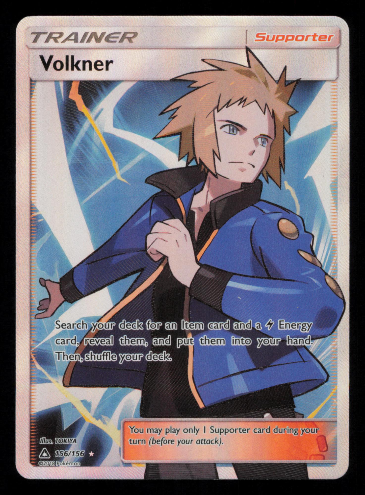 Volkner 156/156 Rare Ultra Ultra Prism Pokemon