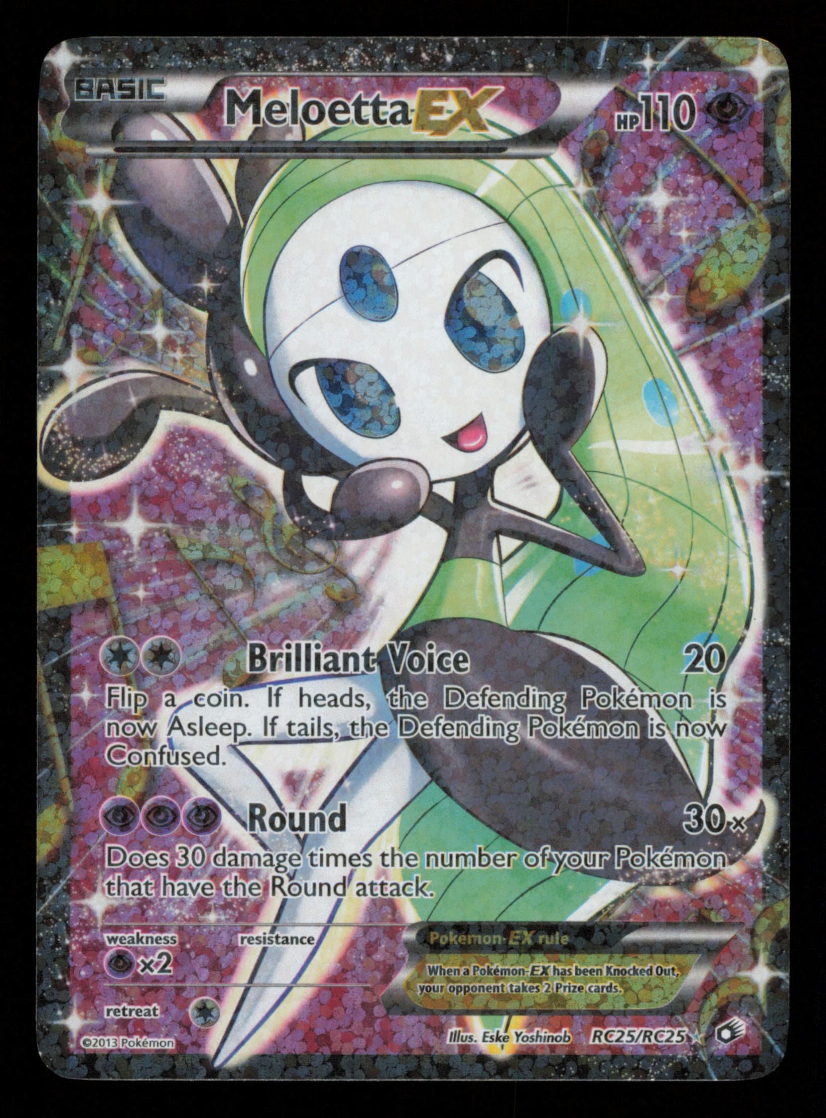 Meloetta EX RC25/RC25 Rare Ultra Legendary Treasures Pokemon