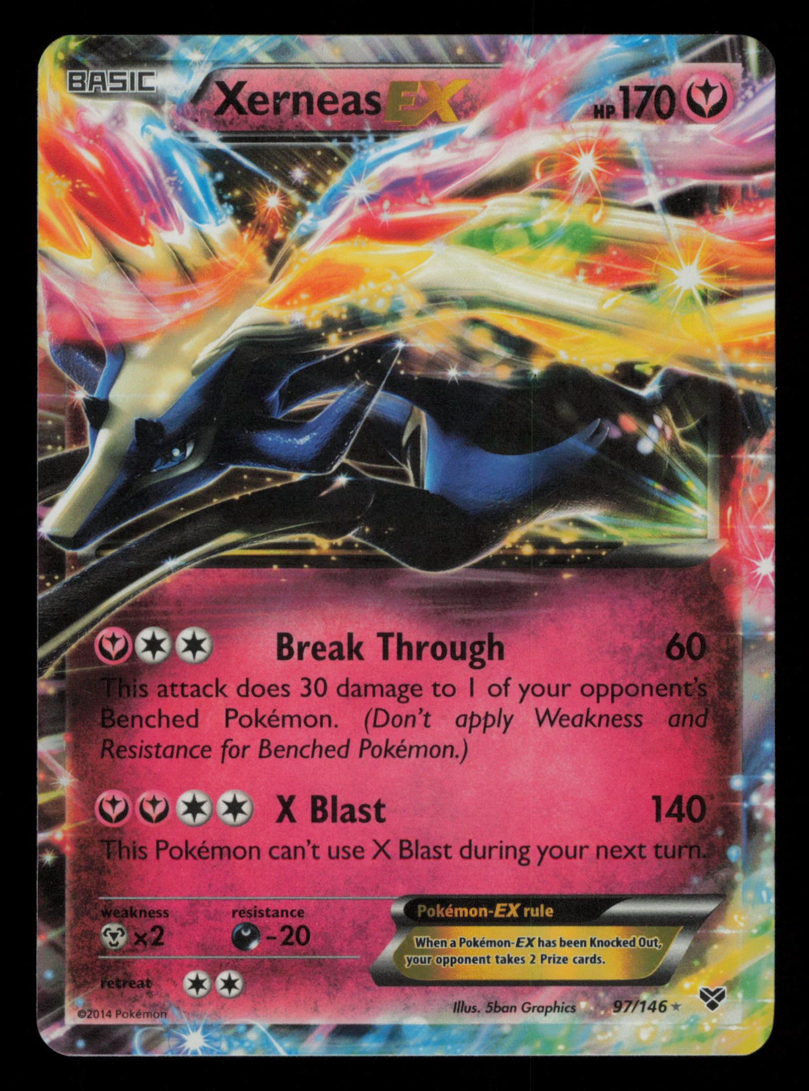 Xerneas EX 97/146 Holo Rare EX XY Pokemon