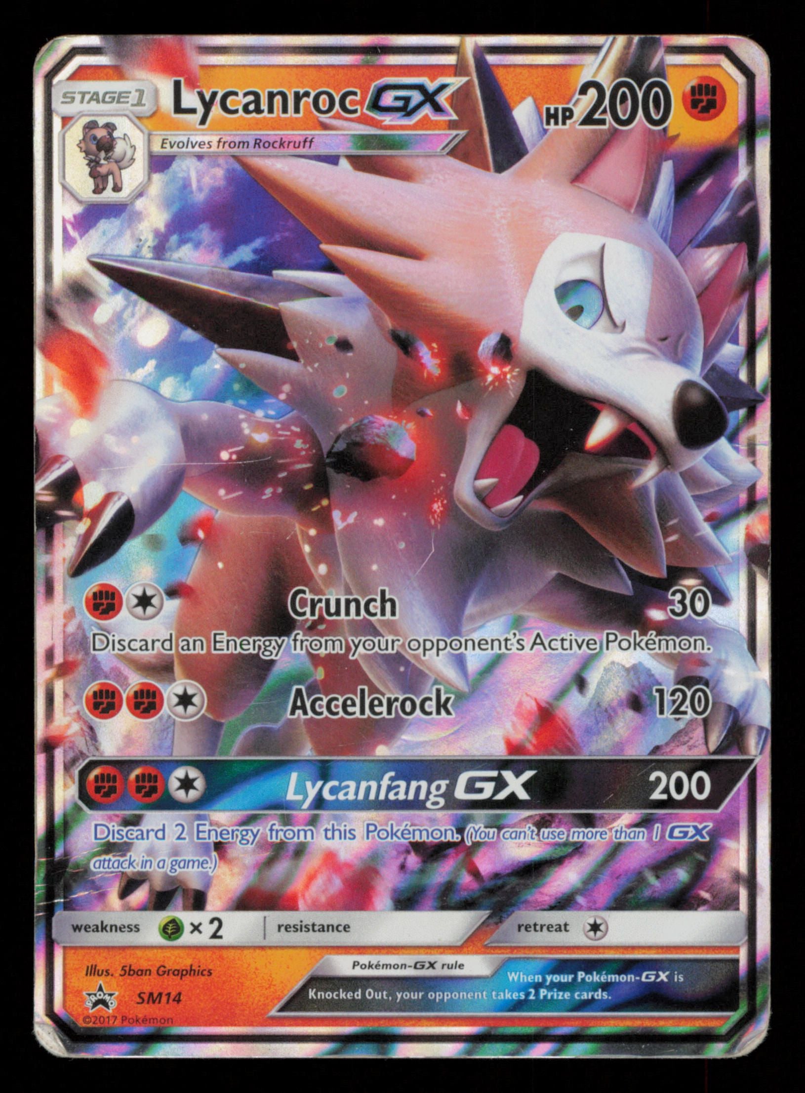 Lycanroc GX SM14 Promo SM Black Star Promos Pokemon