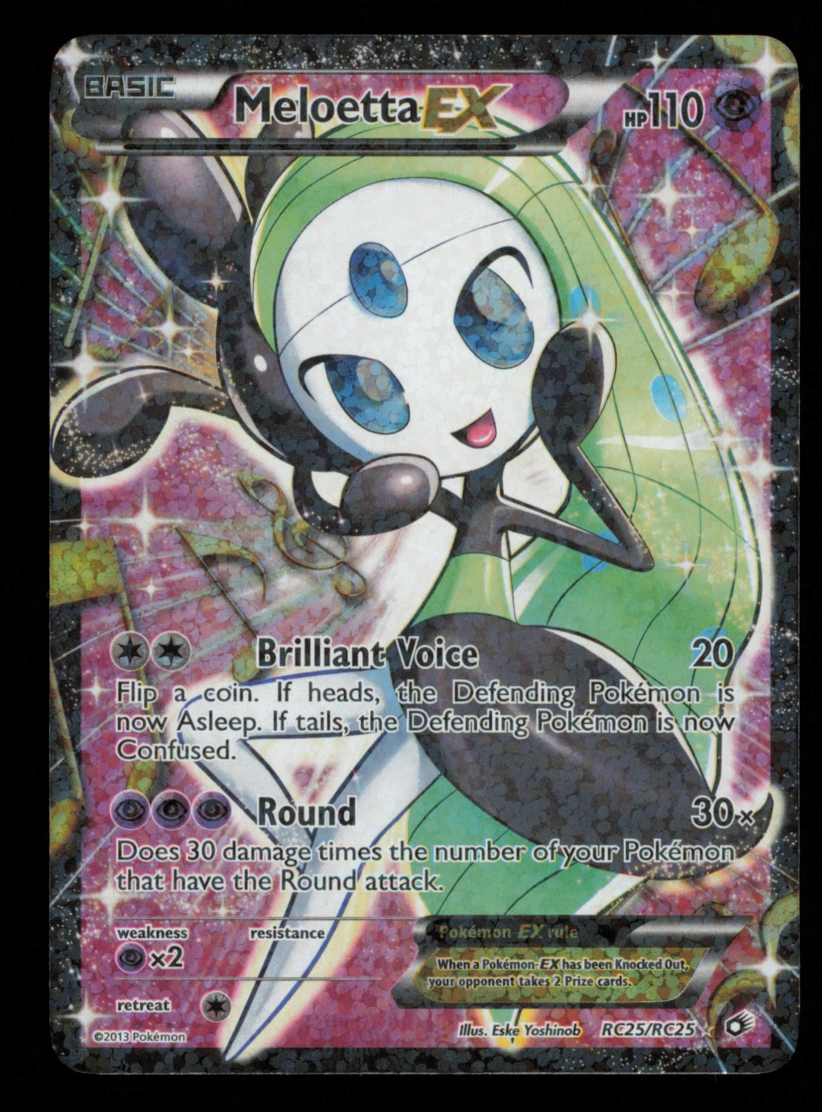 Meloetta EX RC25/RC25 Rare Ultra Legendary Treasures Pokemon