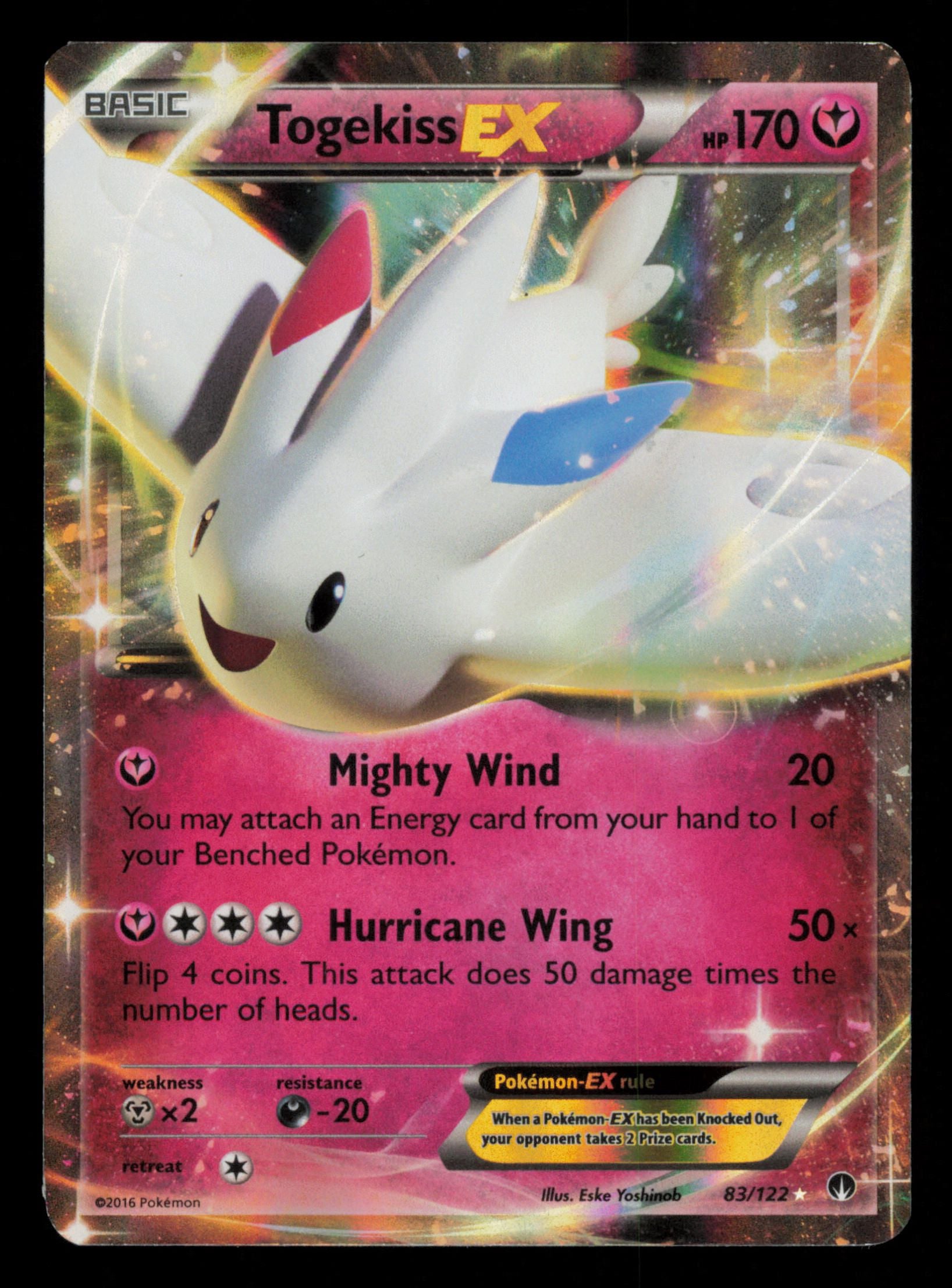Togekiss EX 83/122 Holo Rare EX BREAKpoint Pokemon