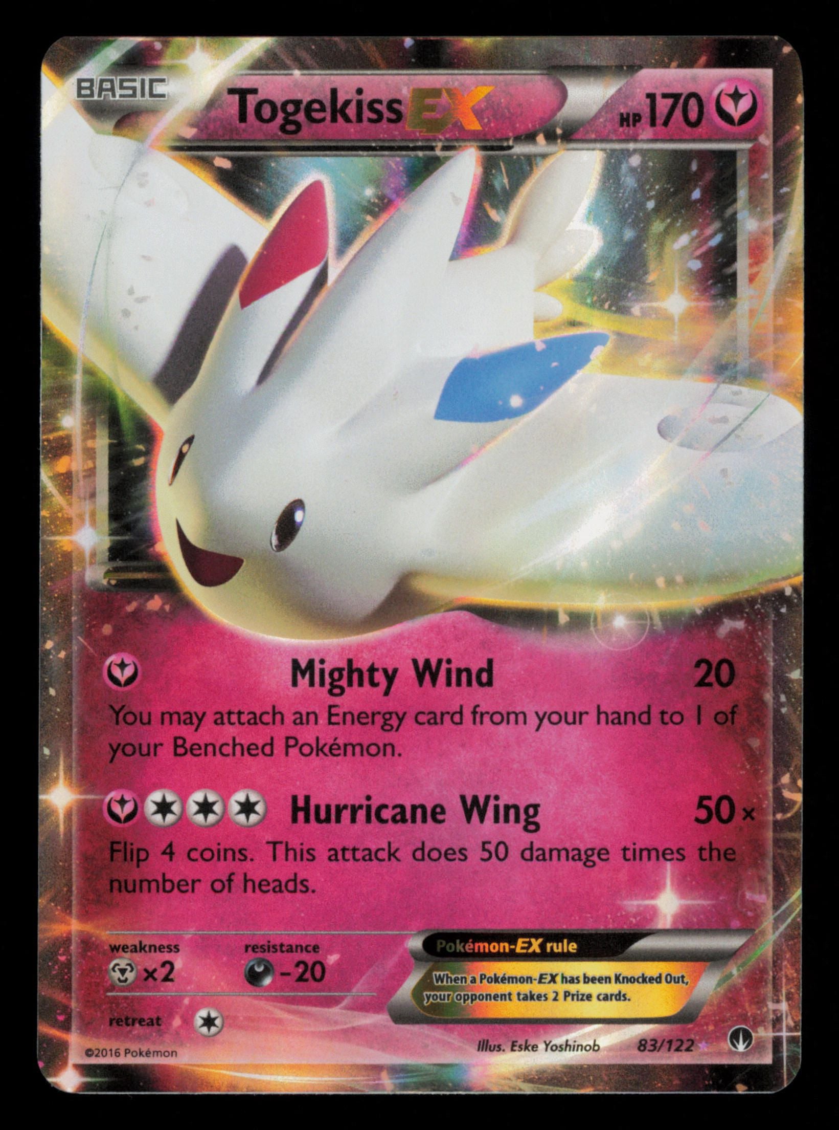 Togekiss EX 83/122 Holo Rare EX BREAKpoint Pokemon