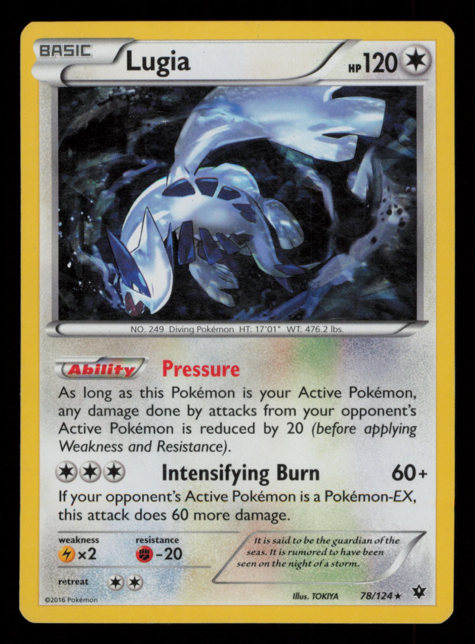 Lugia 78/124 Rare Cracked Ice  Fates Collide Pokemon