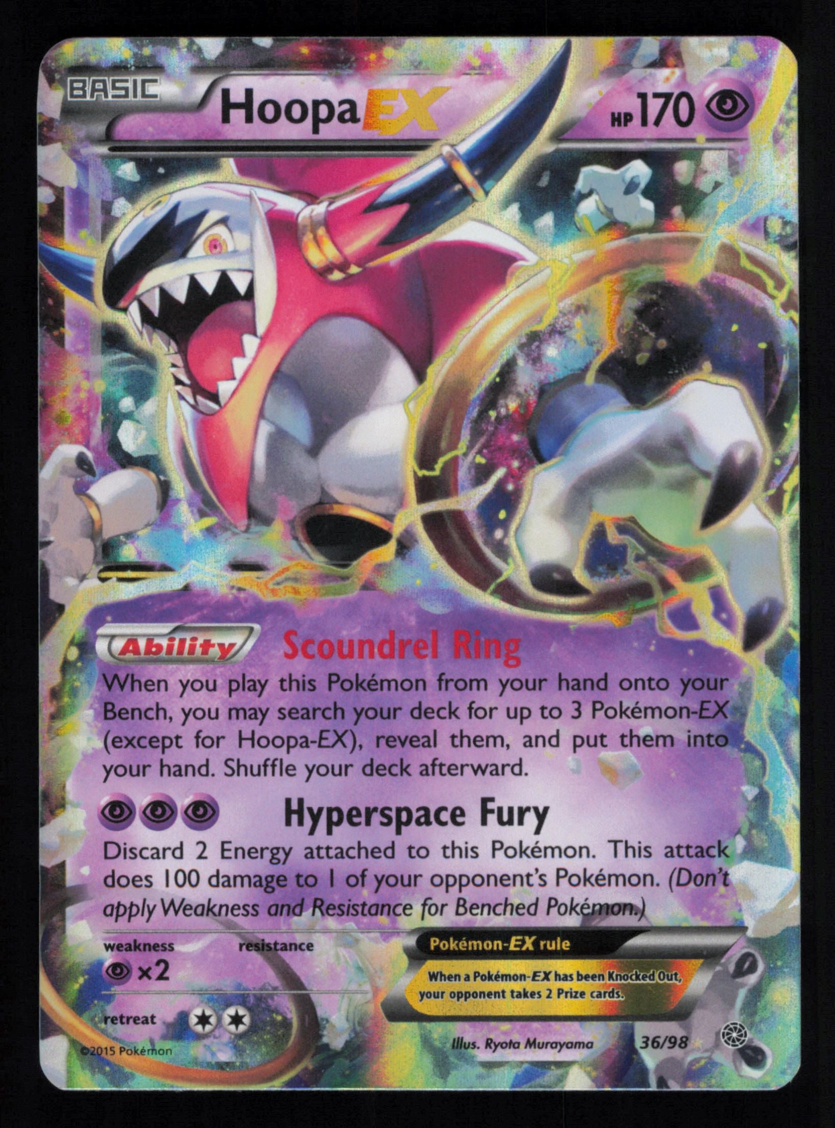 Hoopa EX 36/98 Holo Rare EX Ancient Origins Pokemon