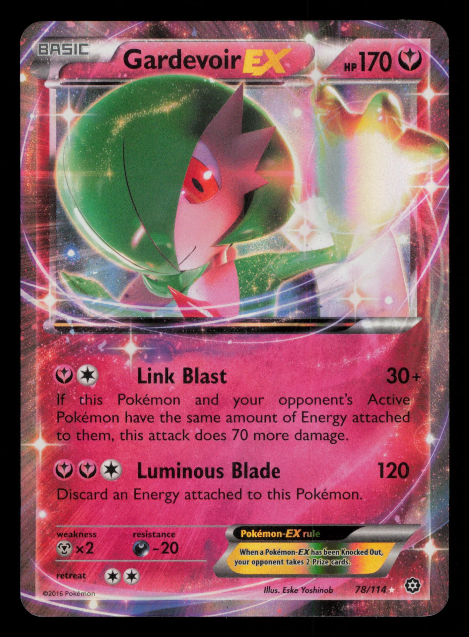 Gardevoir EX 78/114 Holo Rare EX Steam Siege Pokemon