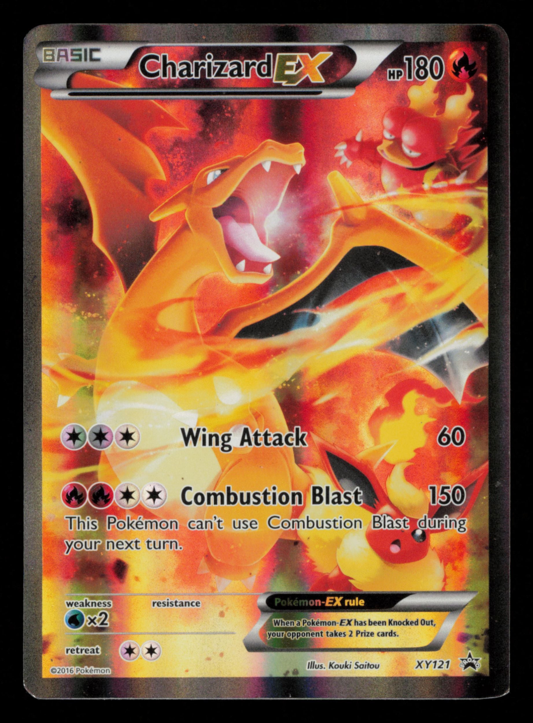 Charizard EX XY121 Promo XY Black Star Promos Pokemon coloured?