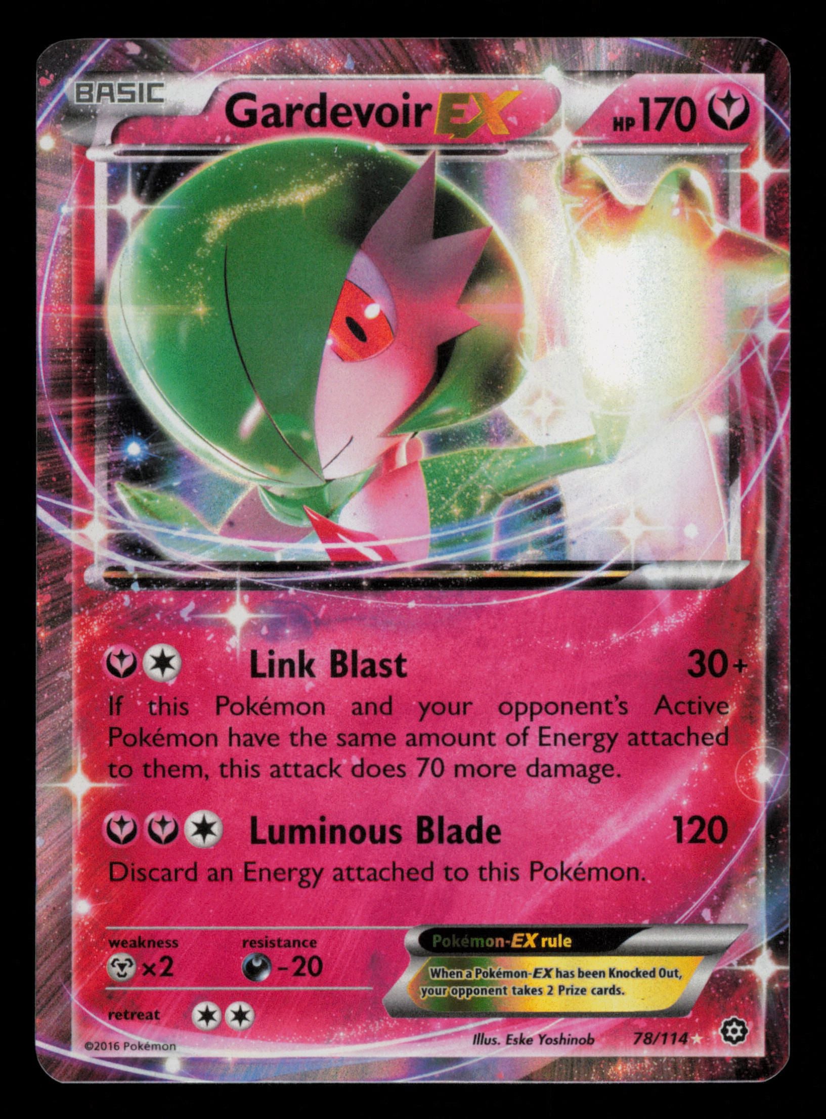 Gardevoir EX 78/114 Holo Rare EX Steam Siege Pokemon