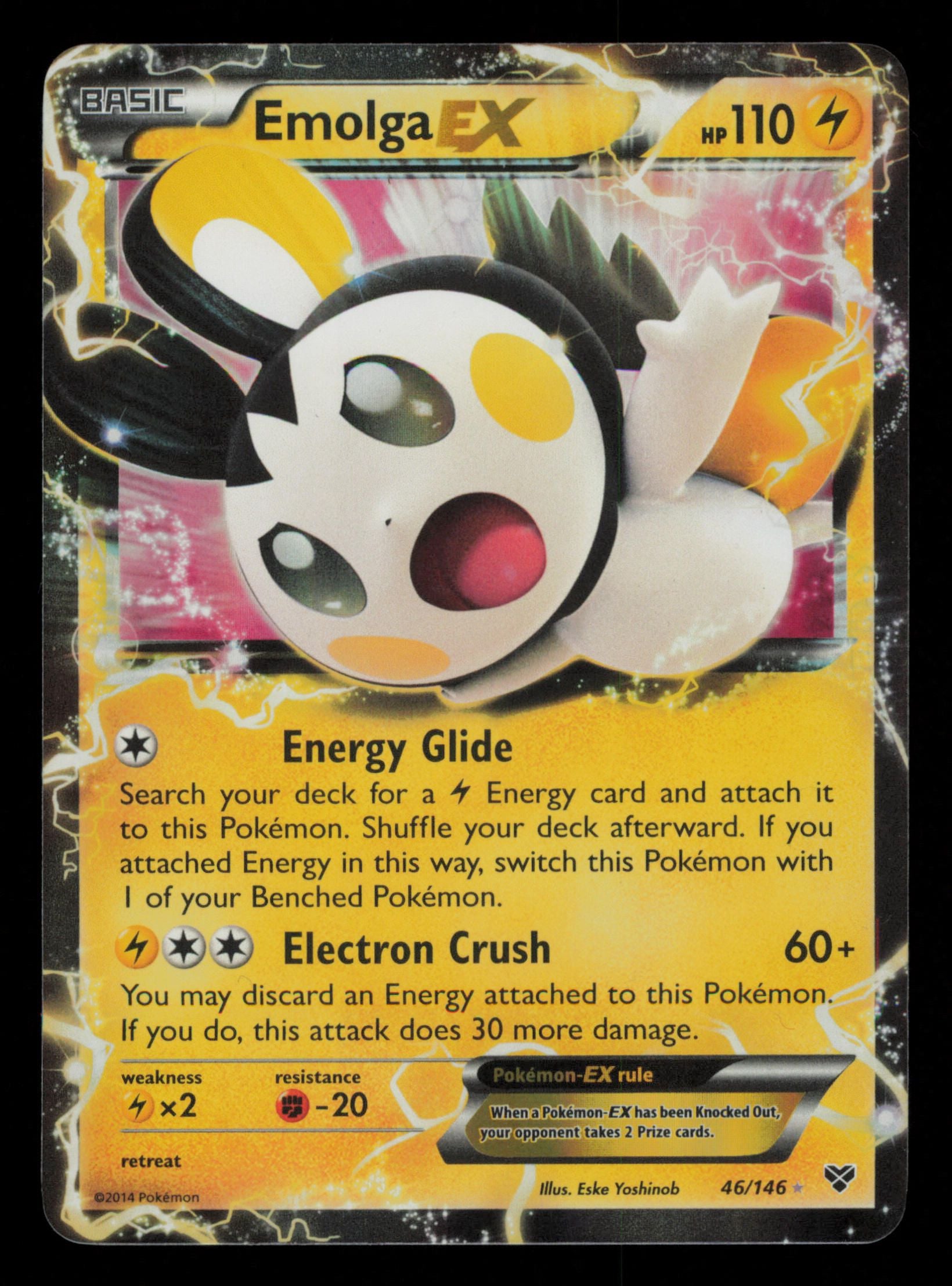Emolga EX 46/146 Holo Rare EX XY Pokemon