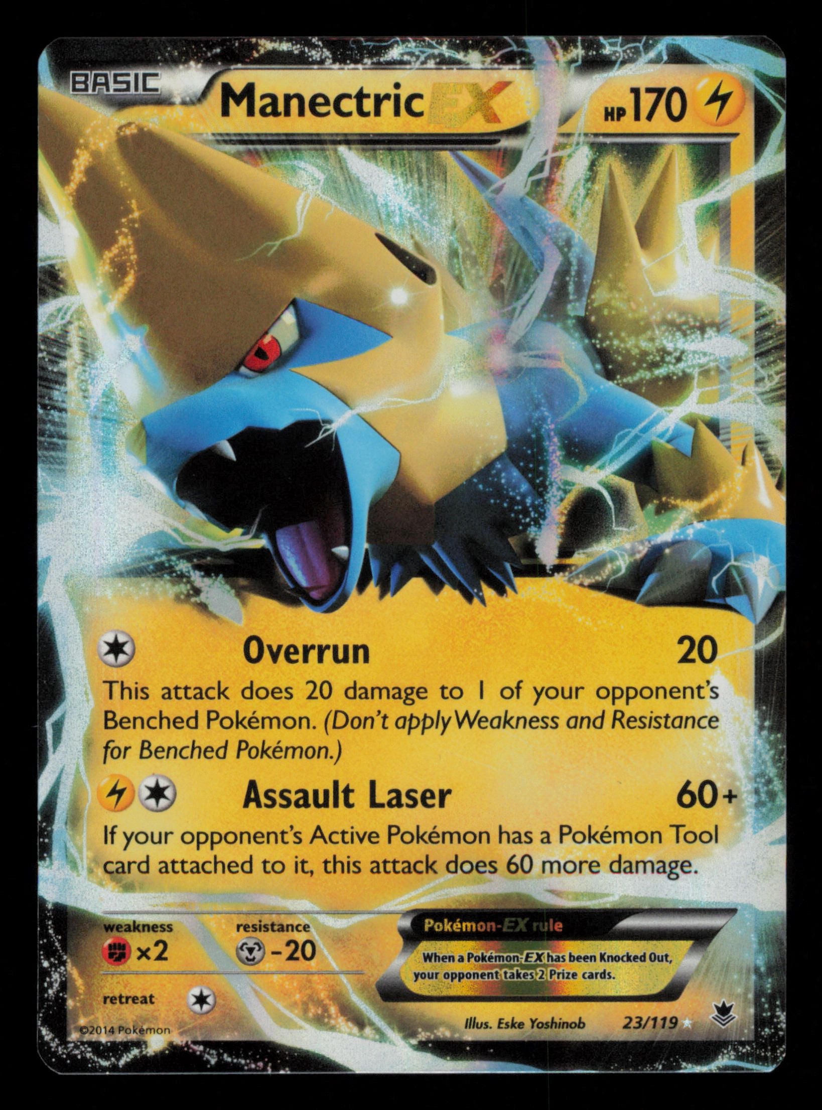 Manectric EX 23/119 Holo Rare EX Phantom Forces Pokemon