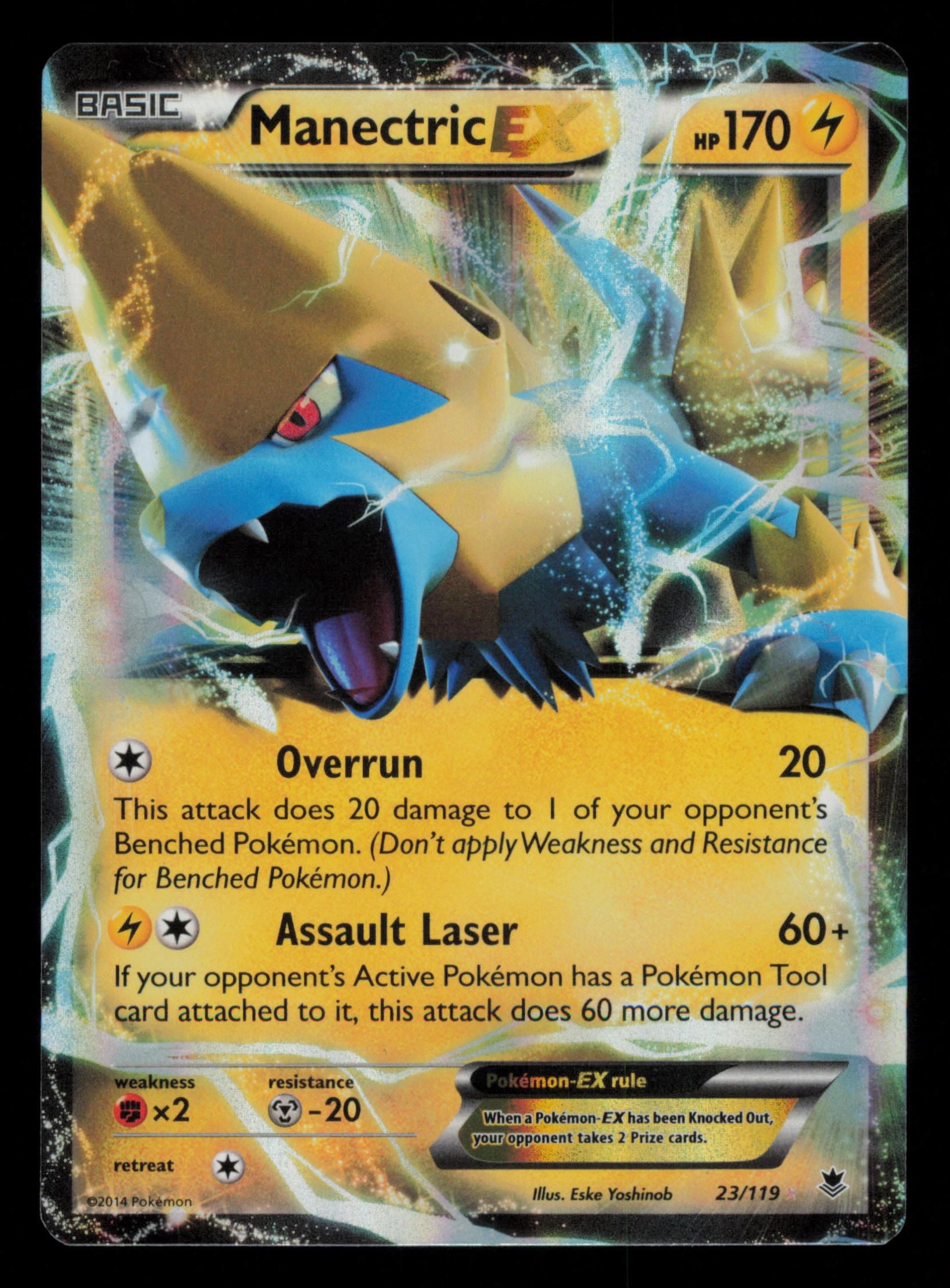 Manectric EX 23/119 Holo Rare EX Phantom Forces Pokemon