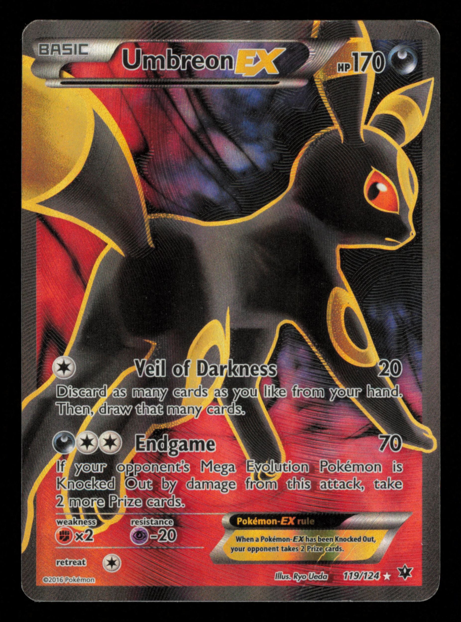 Umbreon EX 119/124 Rare Ultra Fates Collide Pokemon
