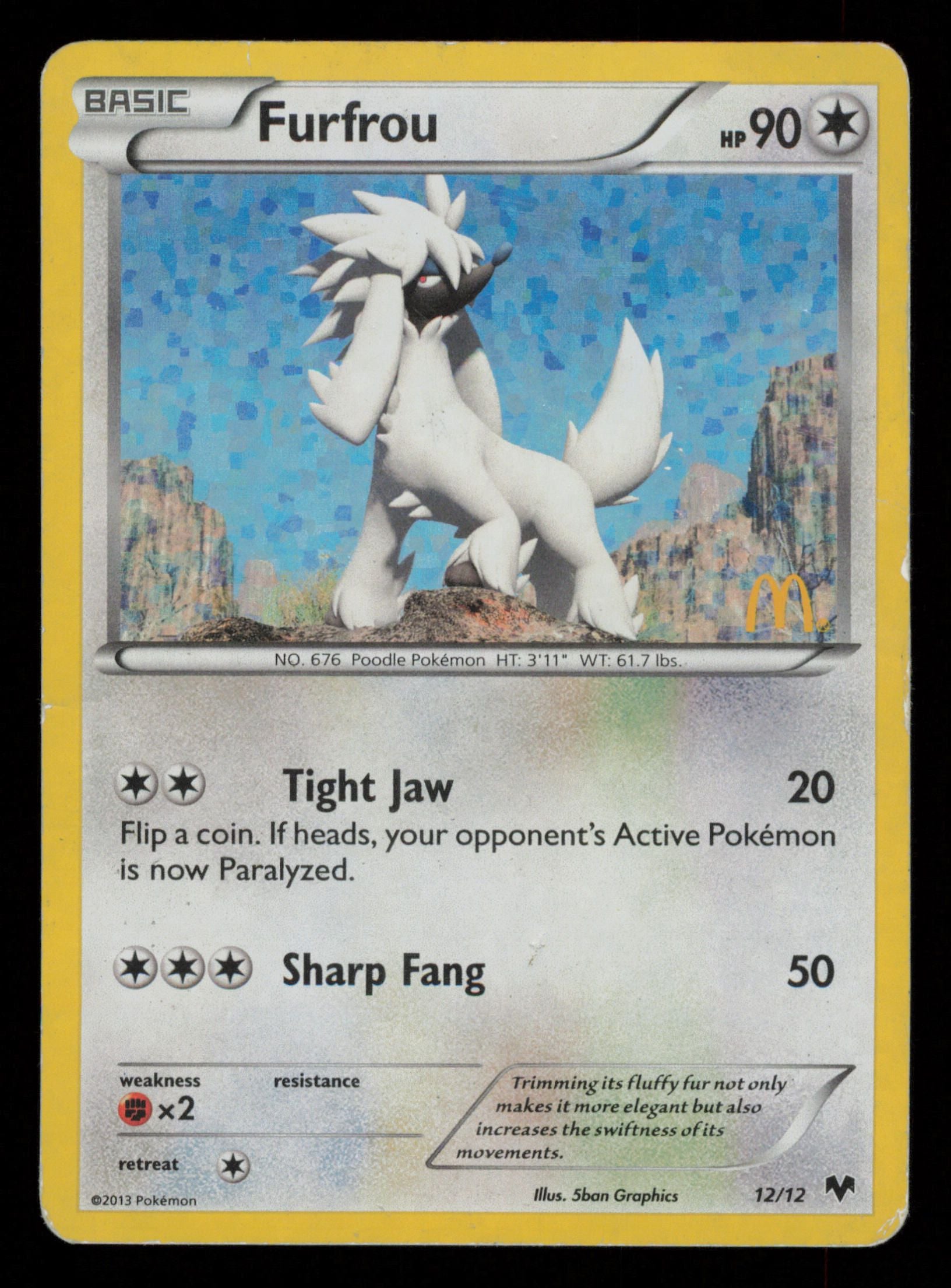 Furfrou 012/012 Holofoil Promo McDonald's Promos 2014 Pokemon