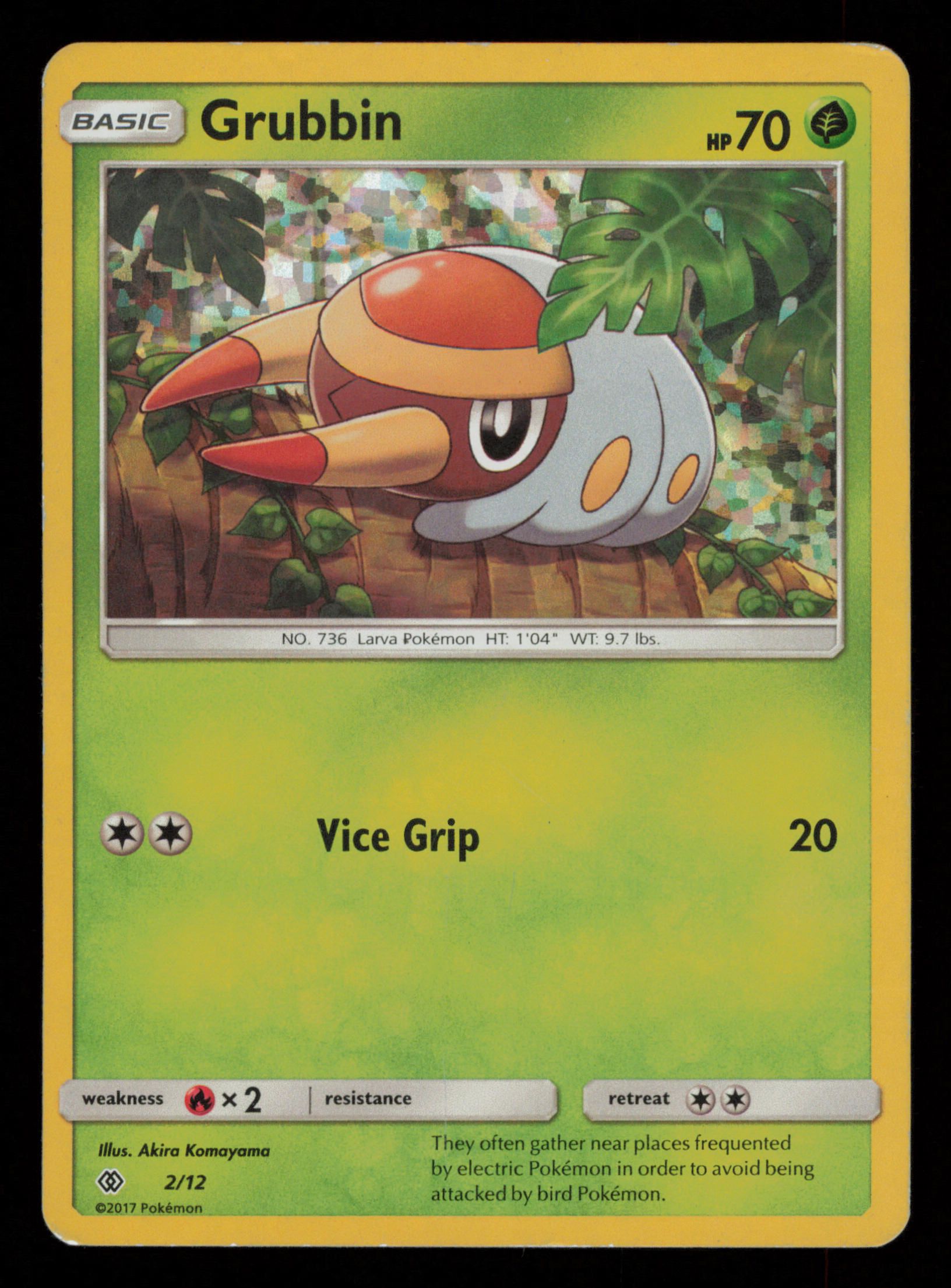Grubbin 002/012 Holofoil Promo McDonald's Promos 2017 Pokemon