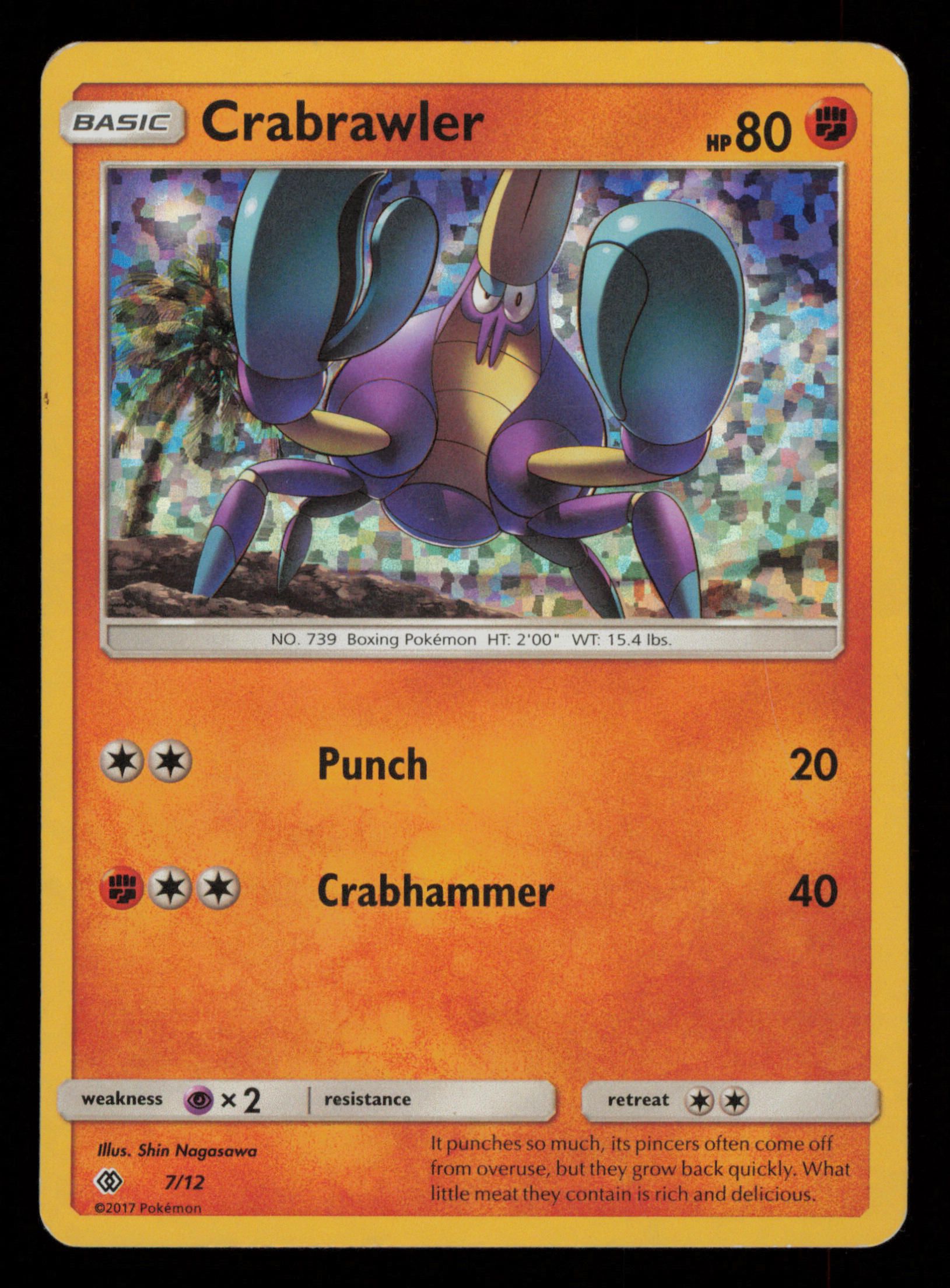Crabrawler 007/012 Holofoil Promo McDonald's Promos 2017 Pokemon