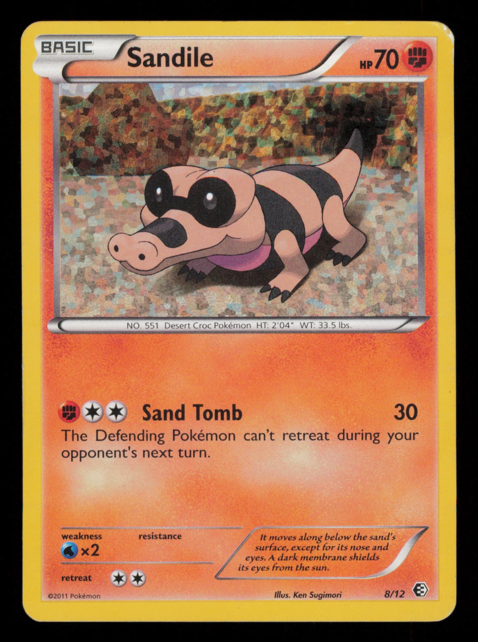 Sandile 8/12 McDonald's Collection 2011 Pokemon