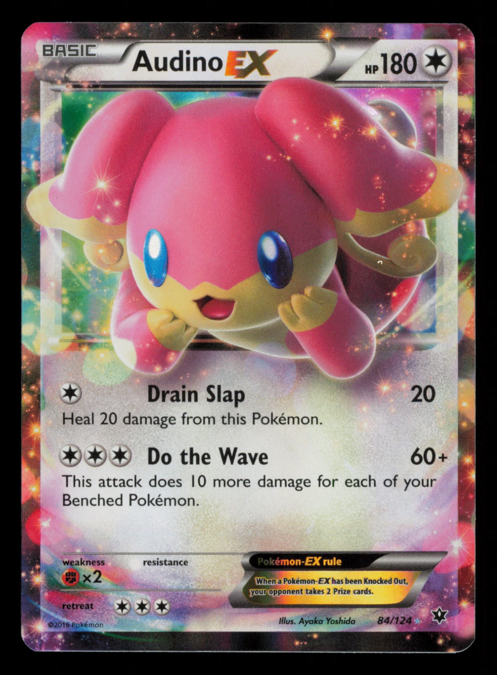 Audino EX 84/124 Holo Rare EX Fates Collide Pokemon