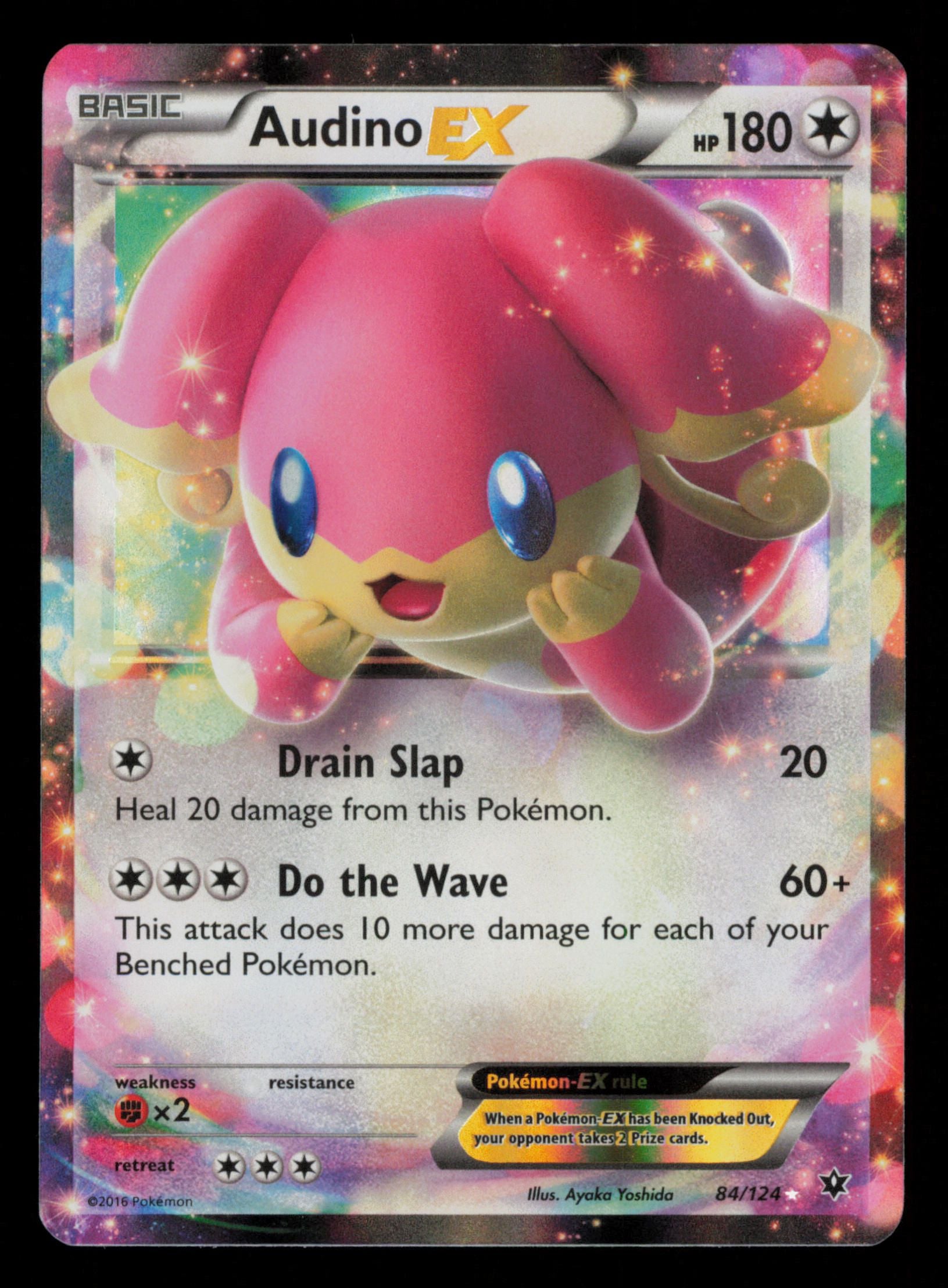 Audino EX 84/124 Holo Rare EX Fates Collide Pokemon