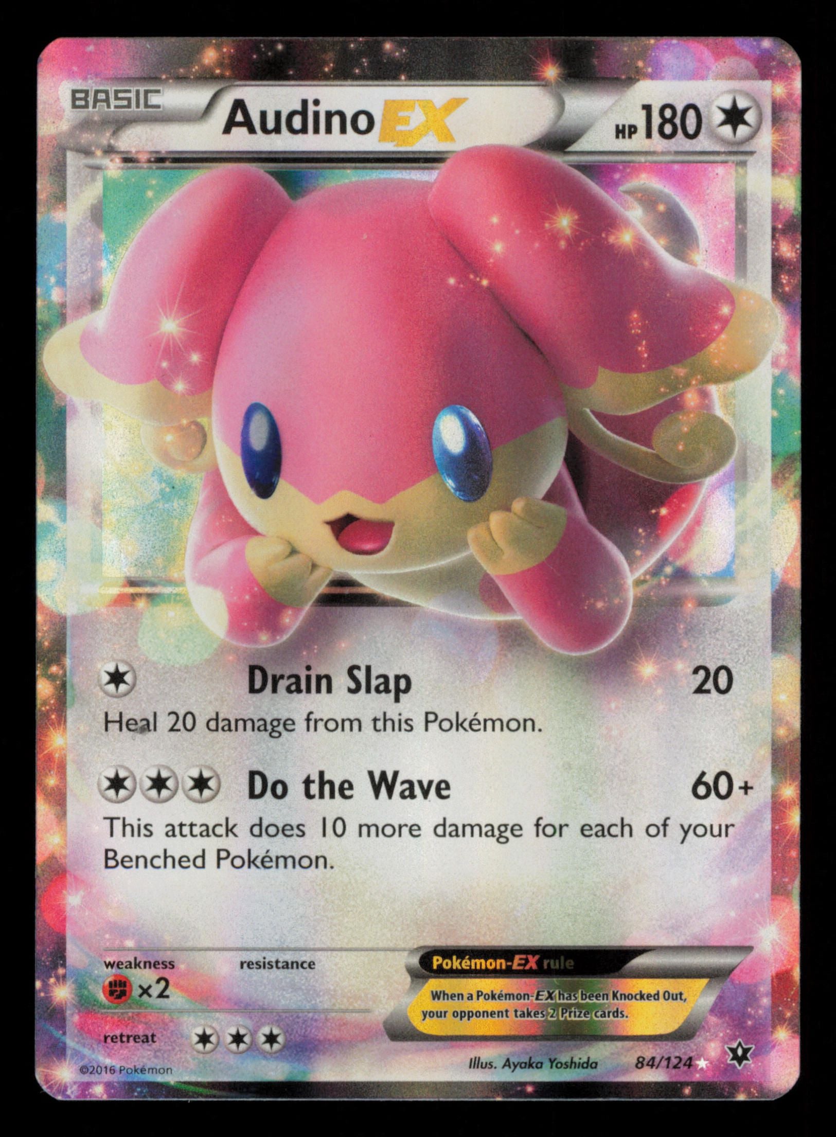 Audino EX 84/124 Holo Rare EX Fates Collide Pokemon