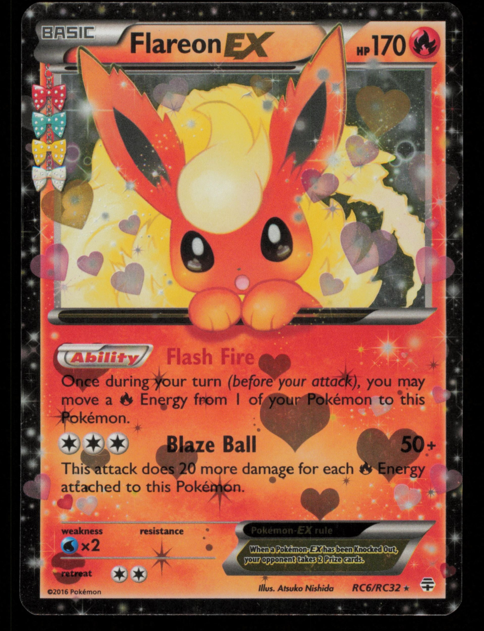 Flareon EX RC6/RC32 Holo Rare EX Generations Pokemon