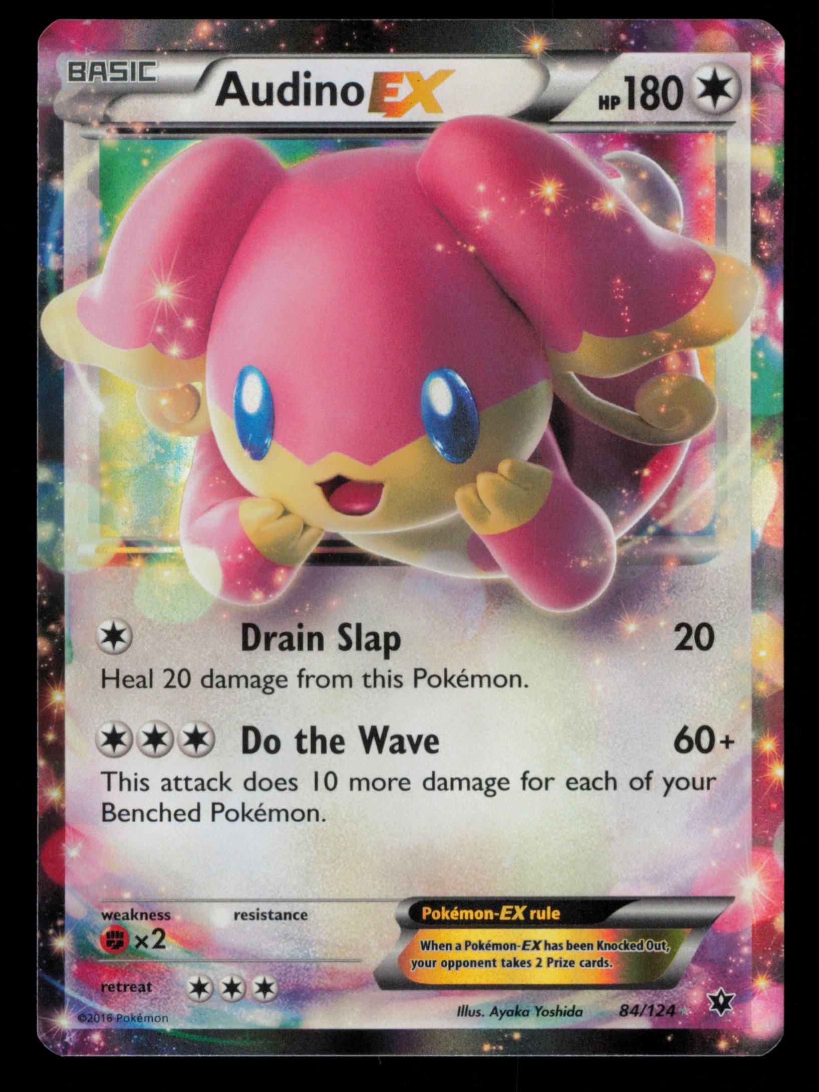 Audino EX 84/124 Holo Rare EX Fates Collide Pokemon