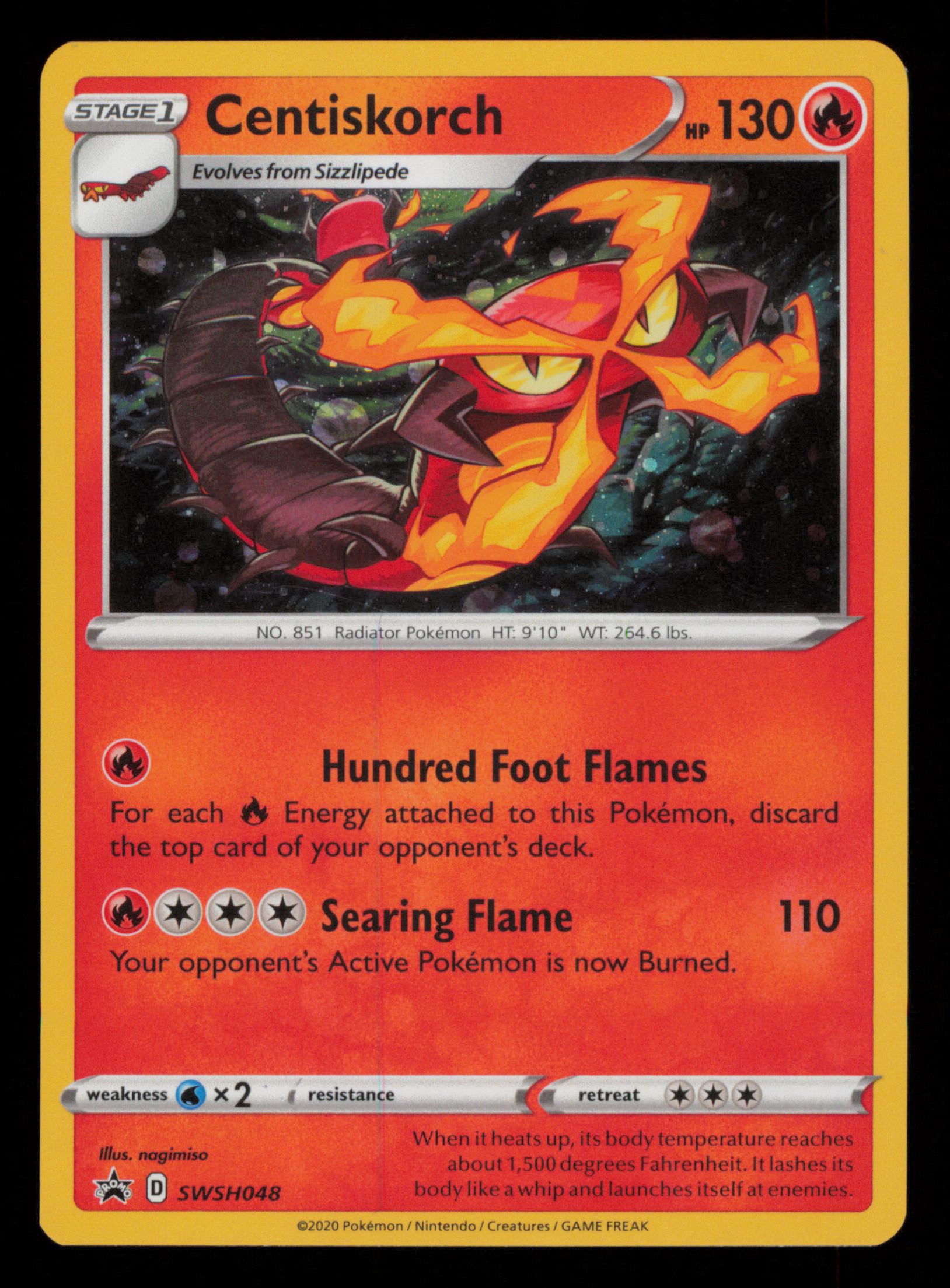 Centiskorch SWSH048 Promo SWSH Black Star Pokemon